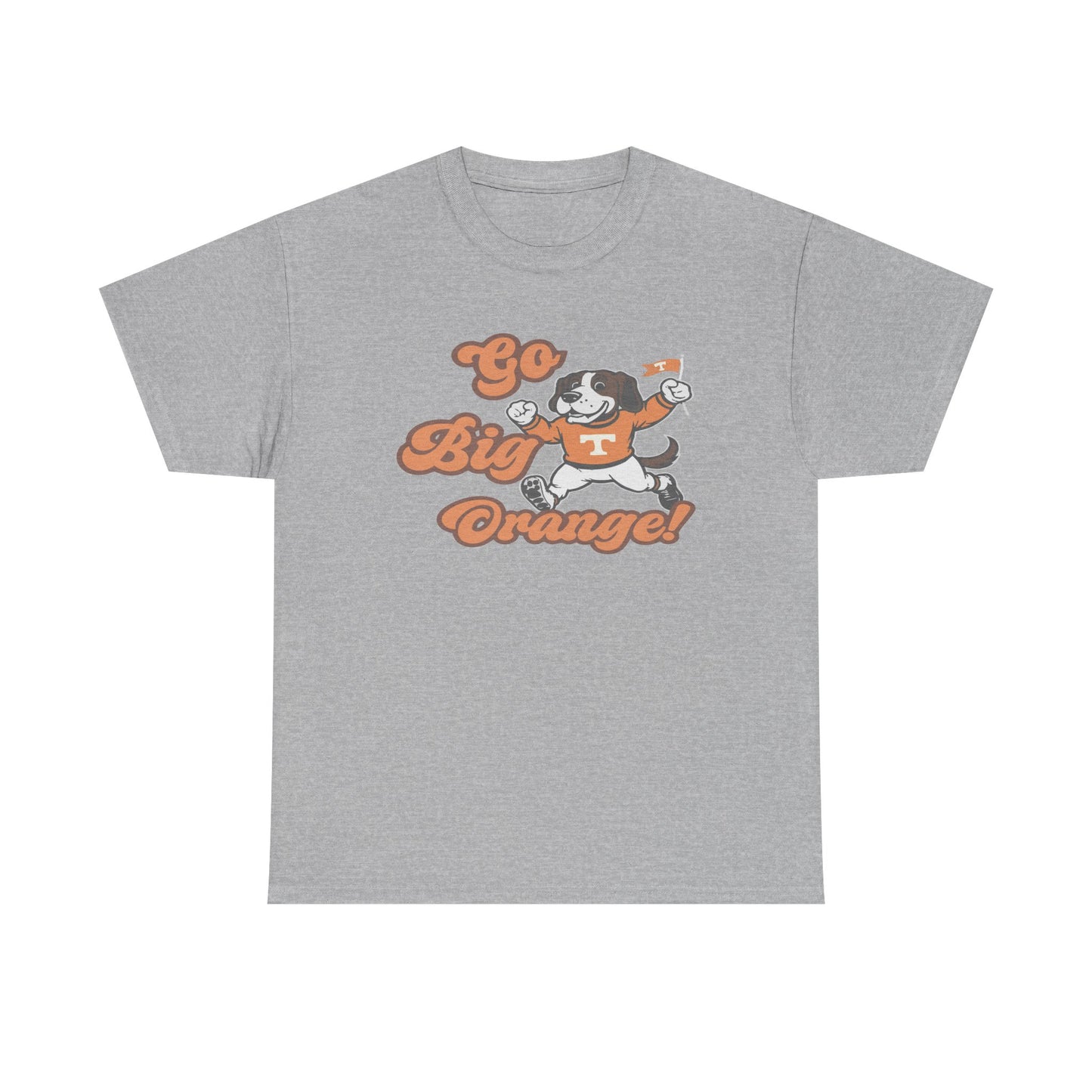 Go Big Orange Unisex Heavy Cotton Tee, Sports Fan Shirt, Casual Wear, College Game Day Top, Gift for Sports Enthusiasts