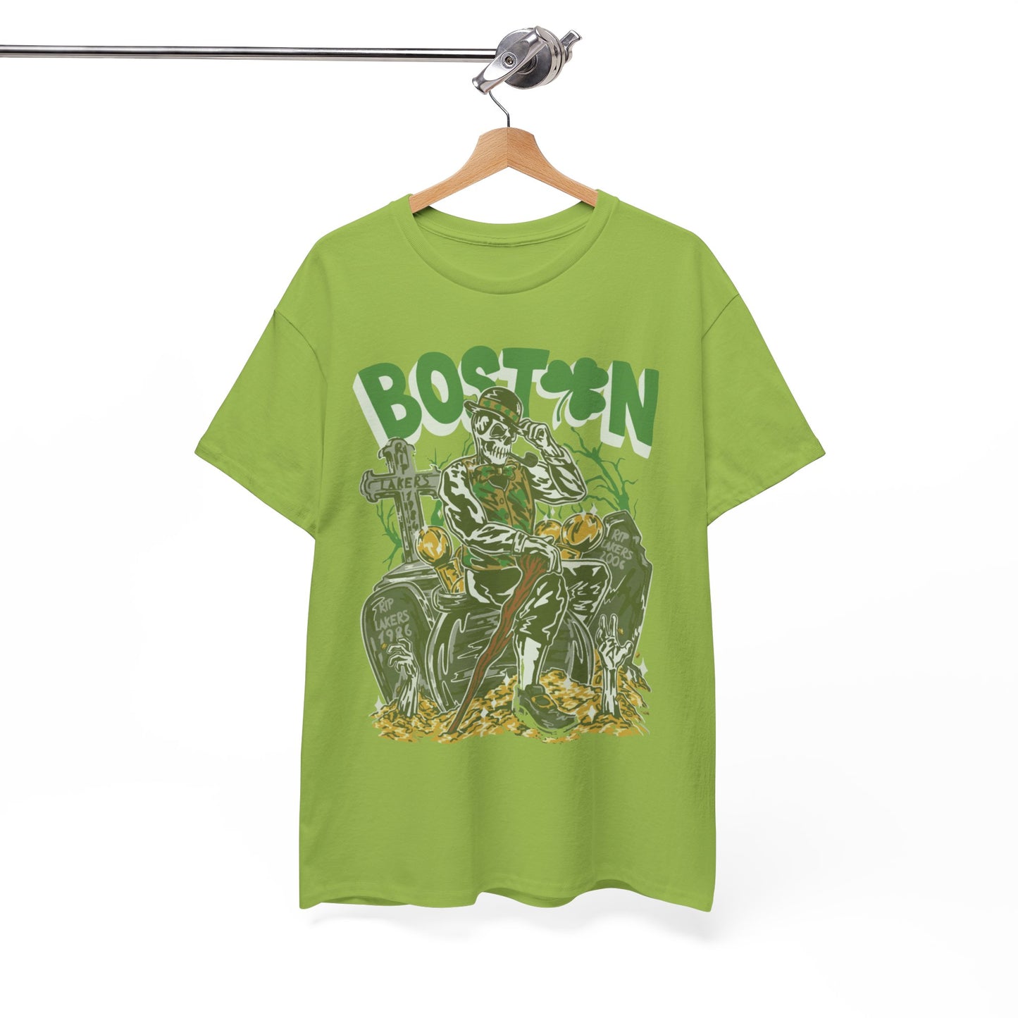 Boston Graphic Tee, Unisex Heavy Cotton T-Shirt, Vintage Boston Shirt, Irish Pride Apparel, St. Patrick's Day Gift, Casual Wear
