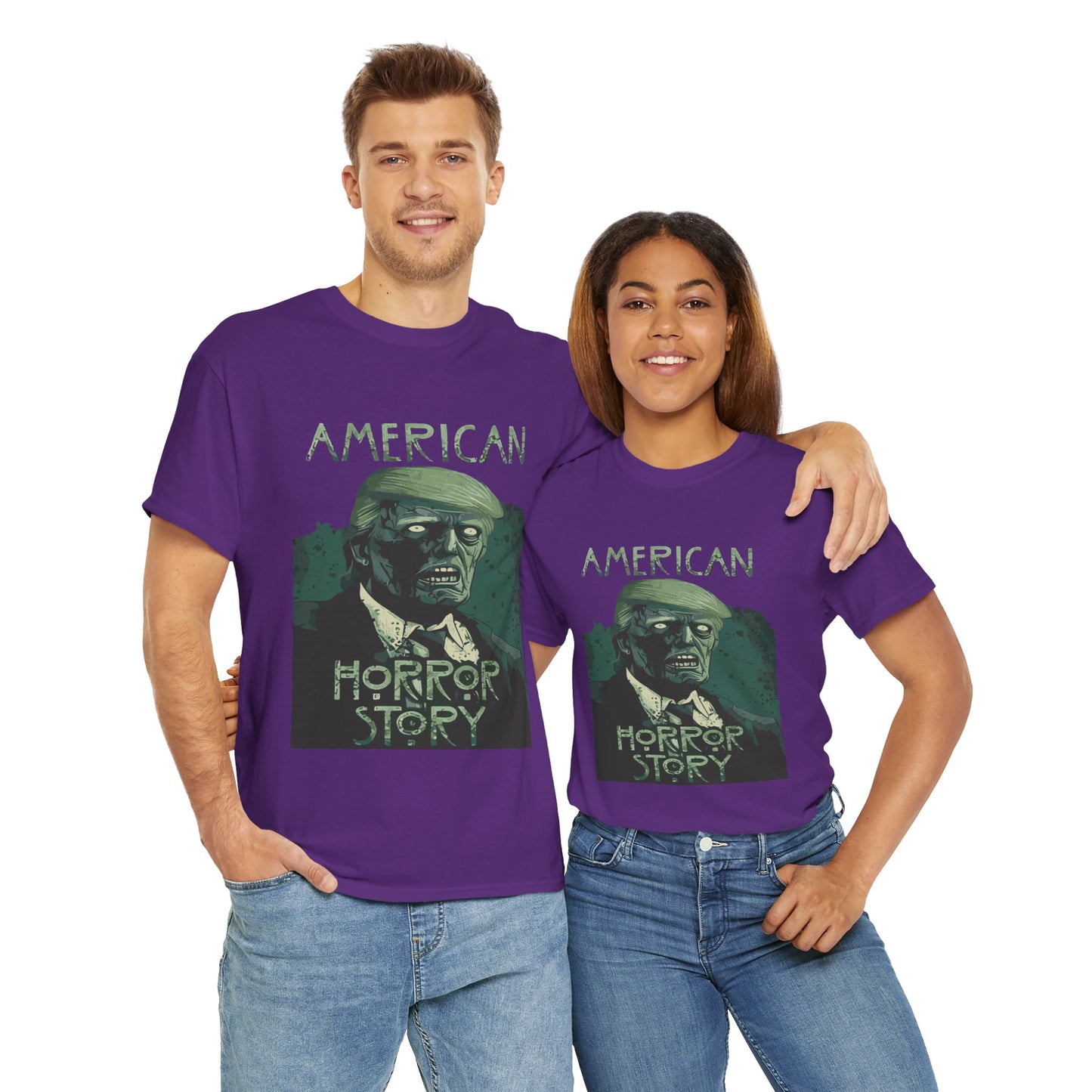 American Horror Story Unisex Heavy Cotton Tee, Horror Fan Gift, Graphic Tee, Halloween Costume, TV Show Merch