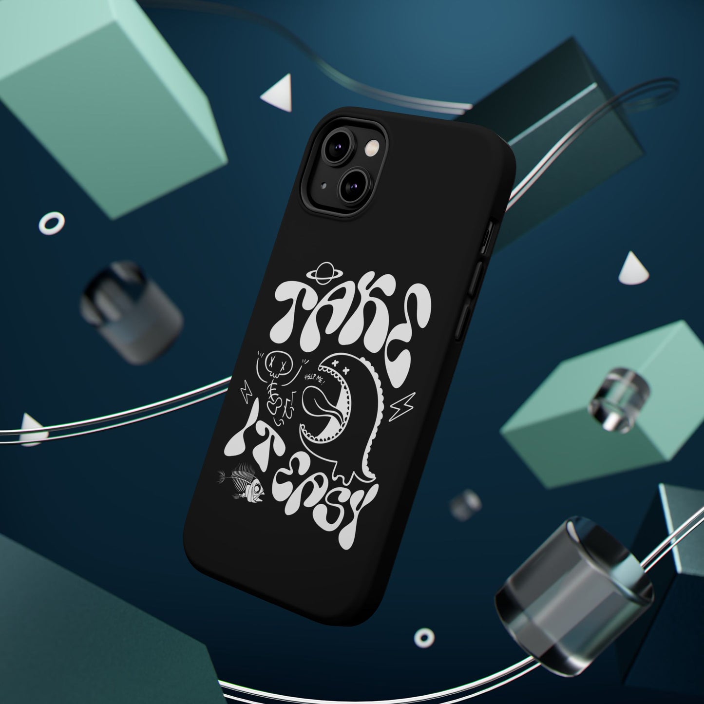 Magnetic Phone Case - Take It Easy Design, Cute Phone Cover, Gift for Him or Her, Trendy Accessories, Unique Tech Gifts