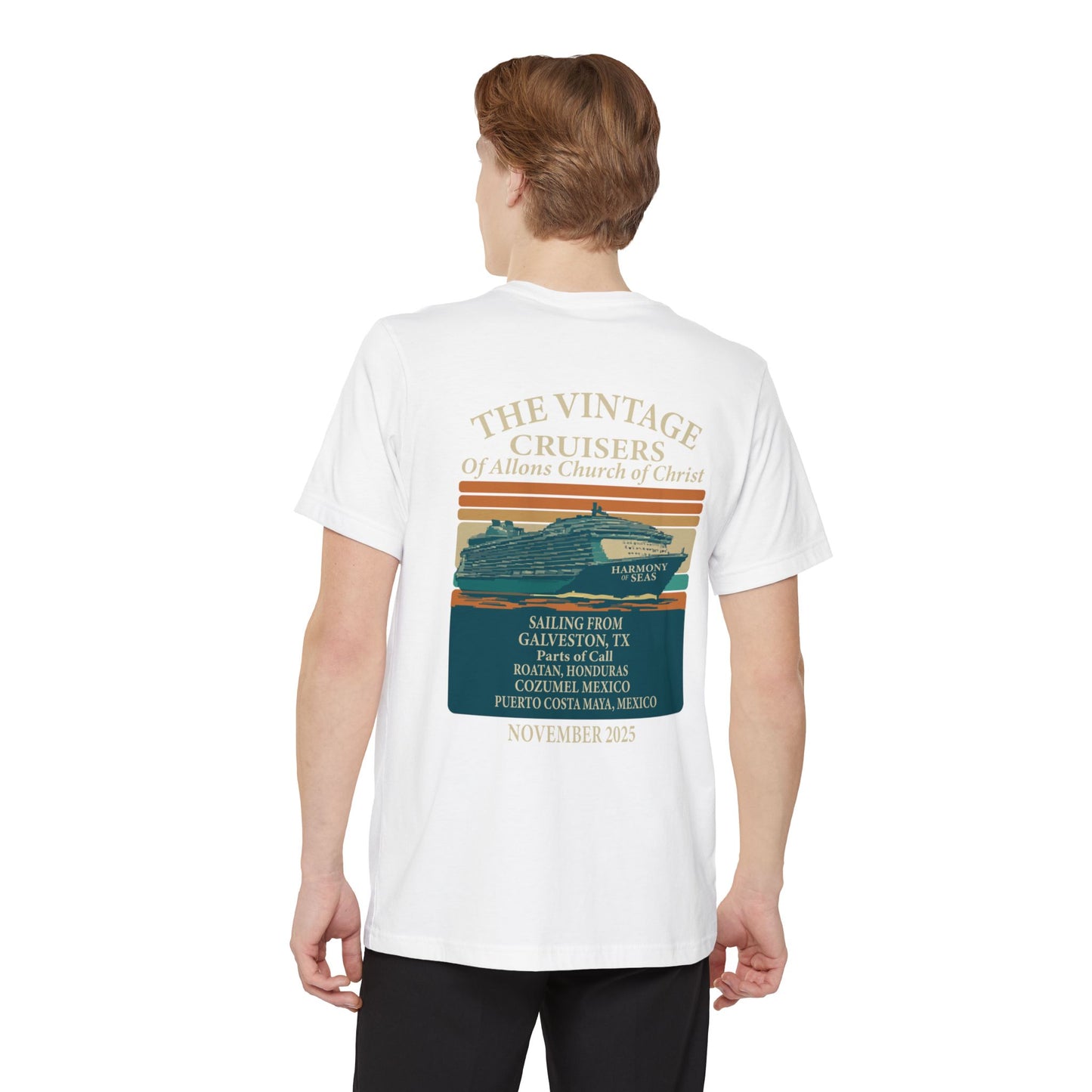 Retro Allons Church of Christ Pocket T-shirt