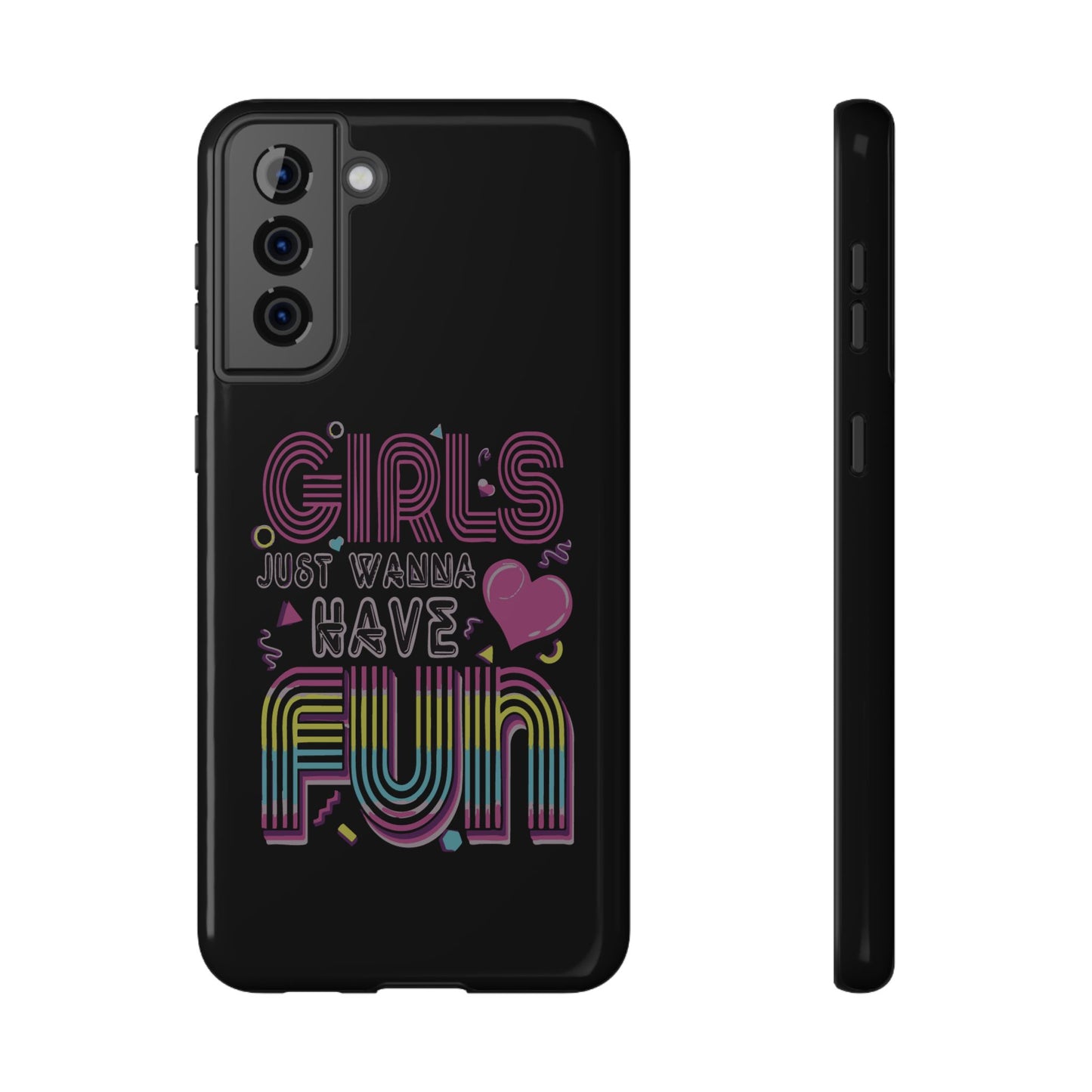 Fun Vibe Phone Case - Girls Just Wanna Have Fun Cell Case, Impact-Resistant Cover, Gift for Teens, Birthday Party Accessory, Trendy Tech