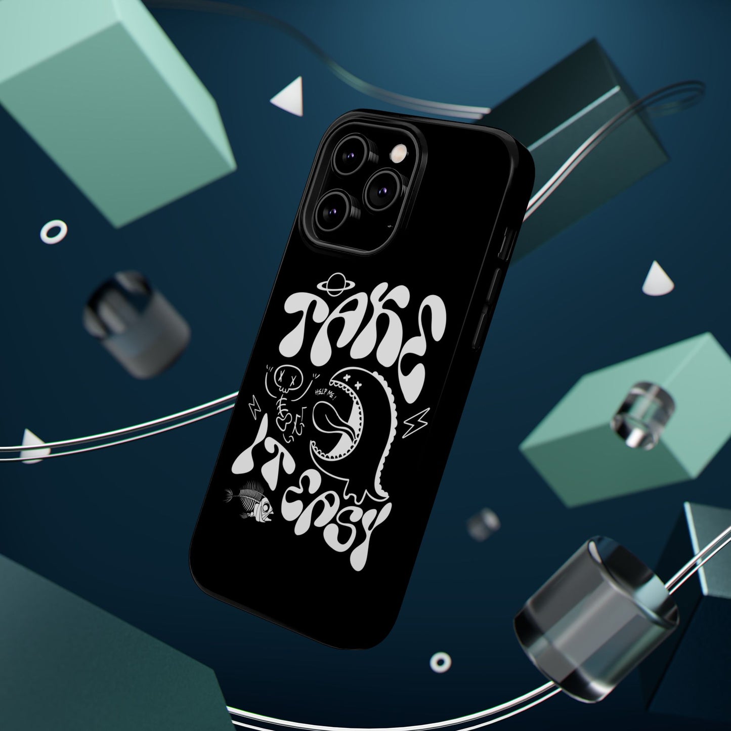 Magnetic Phone Case - Take It Easy Design, Cute Phone Cover, Gift for Him or Her, Trendy Accessories, Unique Tech Gifts