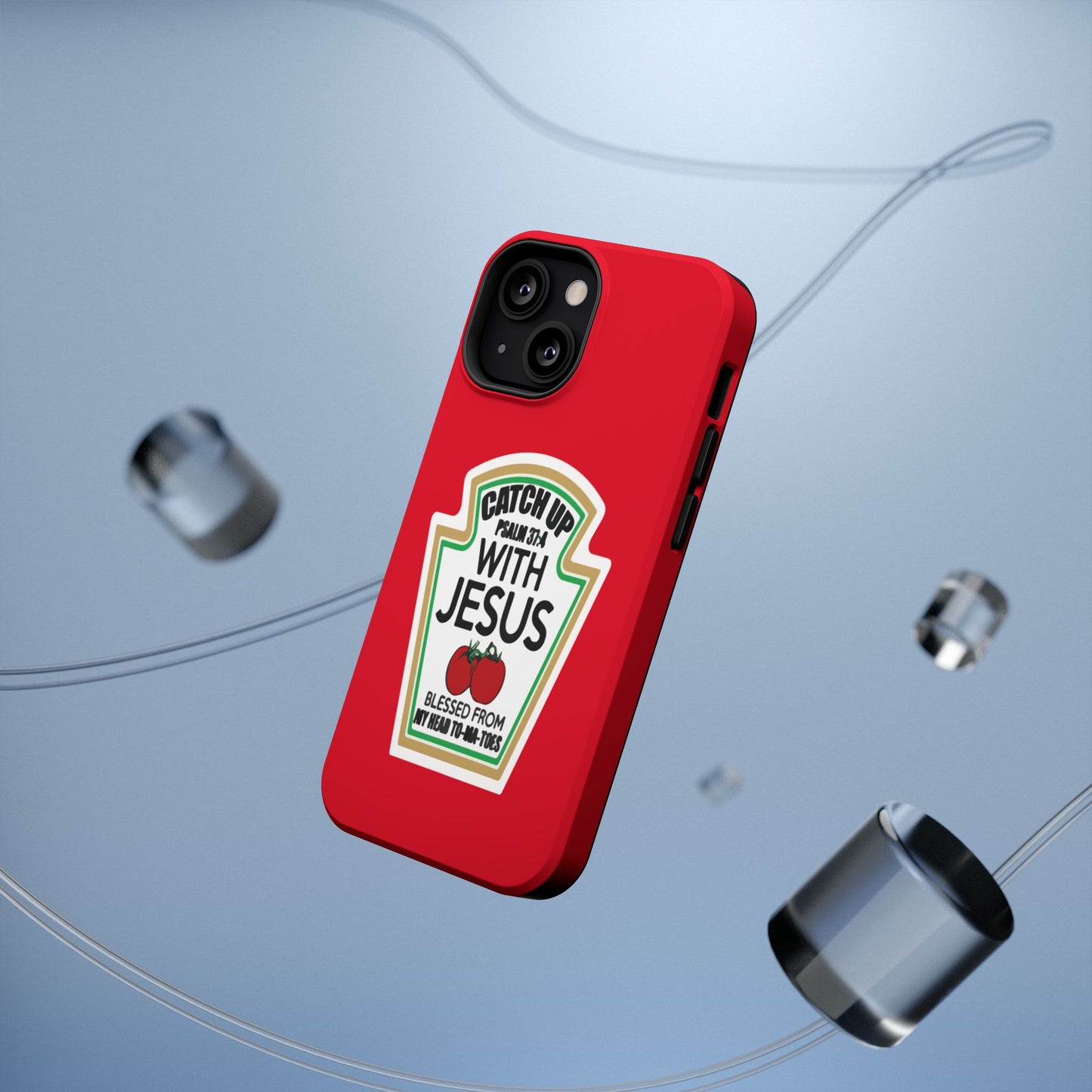Fun Christian Phone Case, Catch Up with Jesus, Impact-Resistant, Faith-Based Gift, Religious Accessories, Bible Verses
