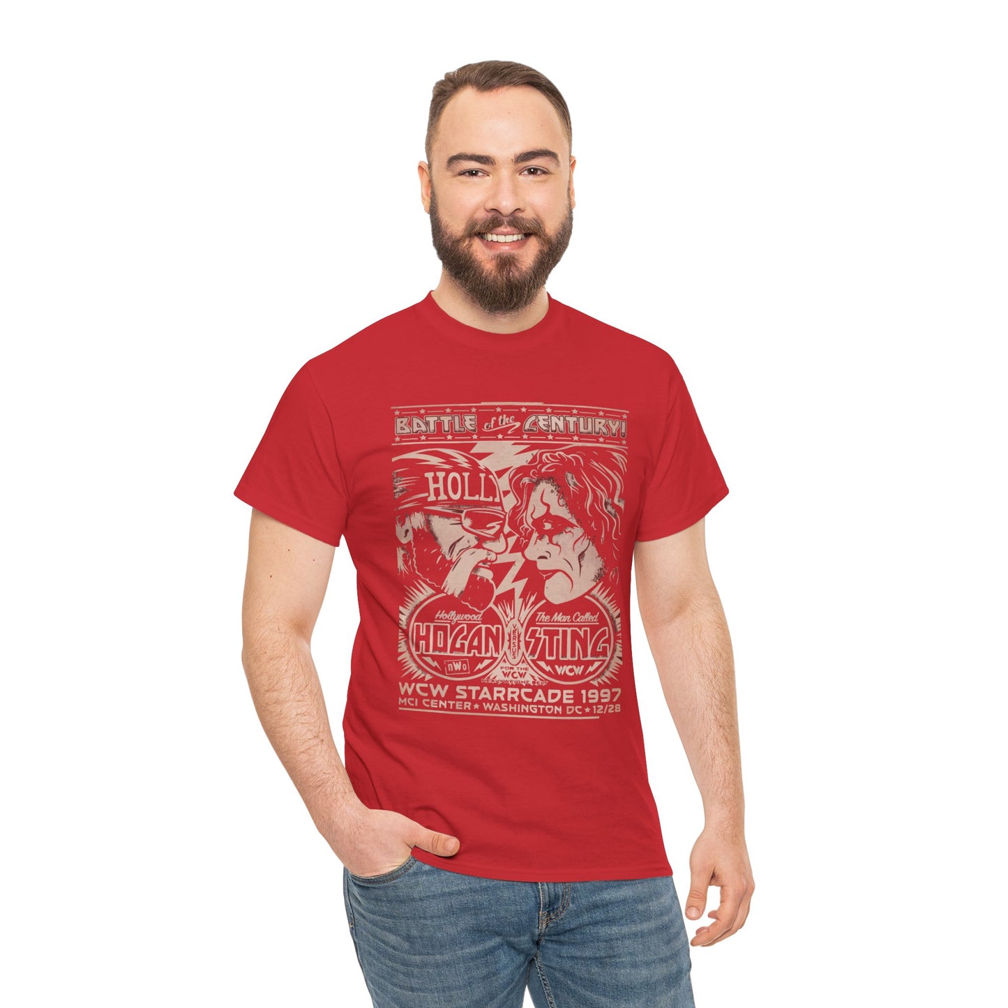 Vintage Wrestling Tee - Hulk vs Sting Retro Sports Nostalgia - Classic WCW Unisex Heavy Cotton Tee