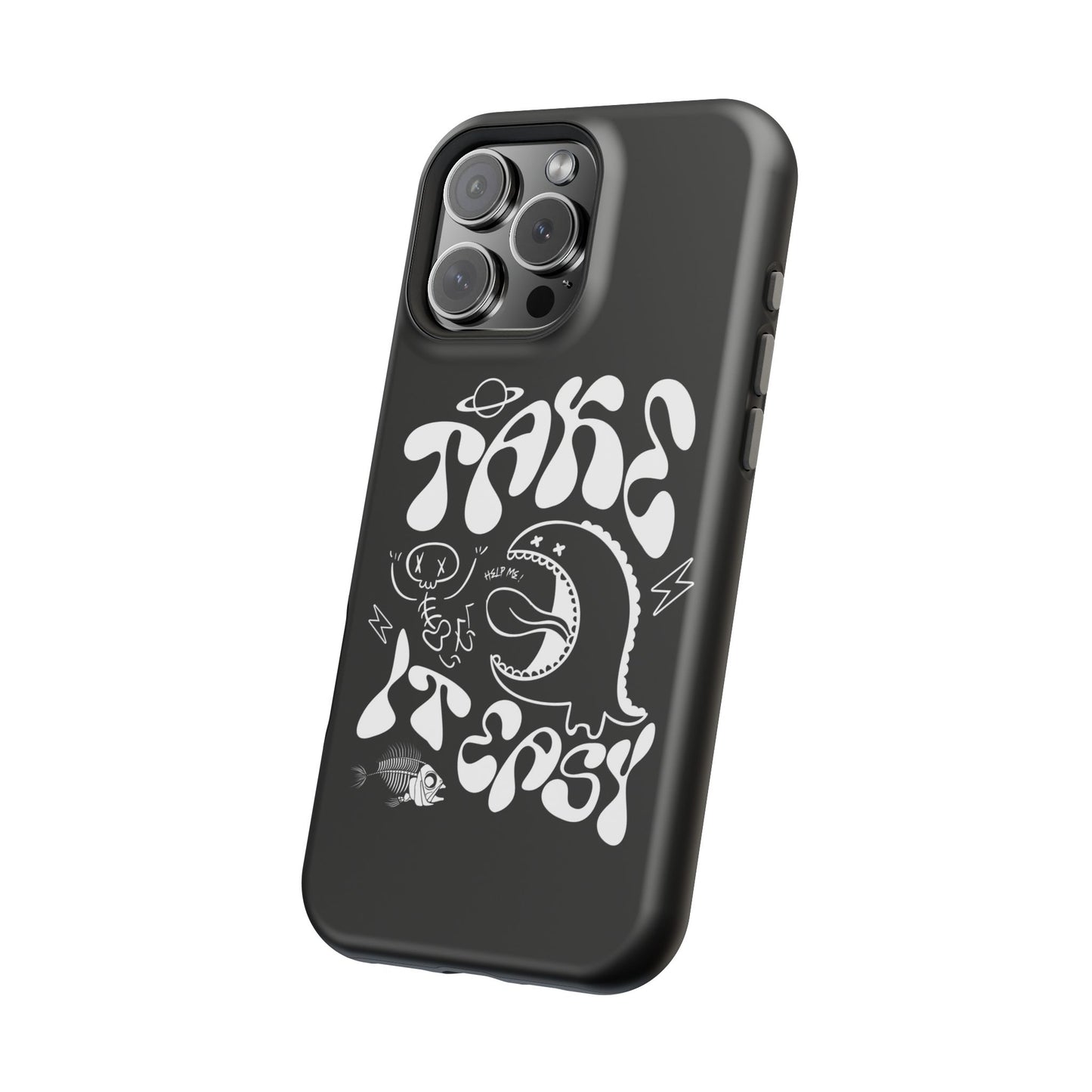 Magnetic Phone Case - Take It Easy Design, Cute Phone Cover, Gift for Him or Her, Trendy Accessories, Unique Tech Gifts