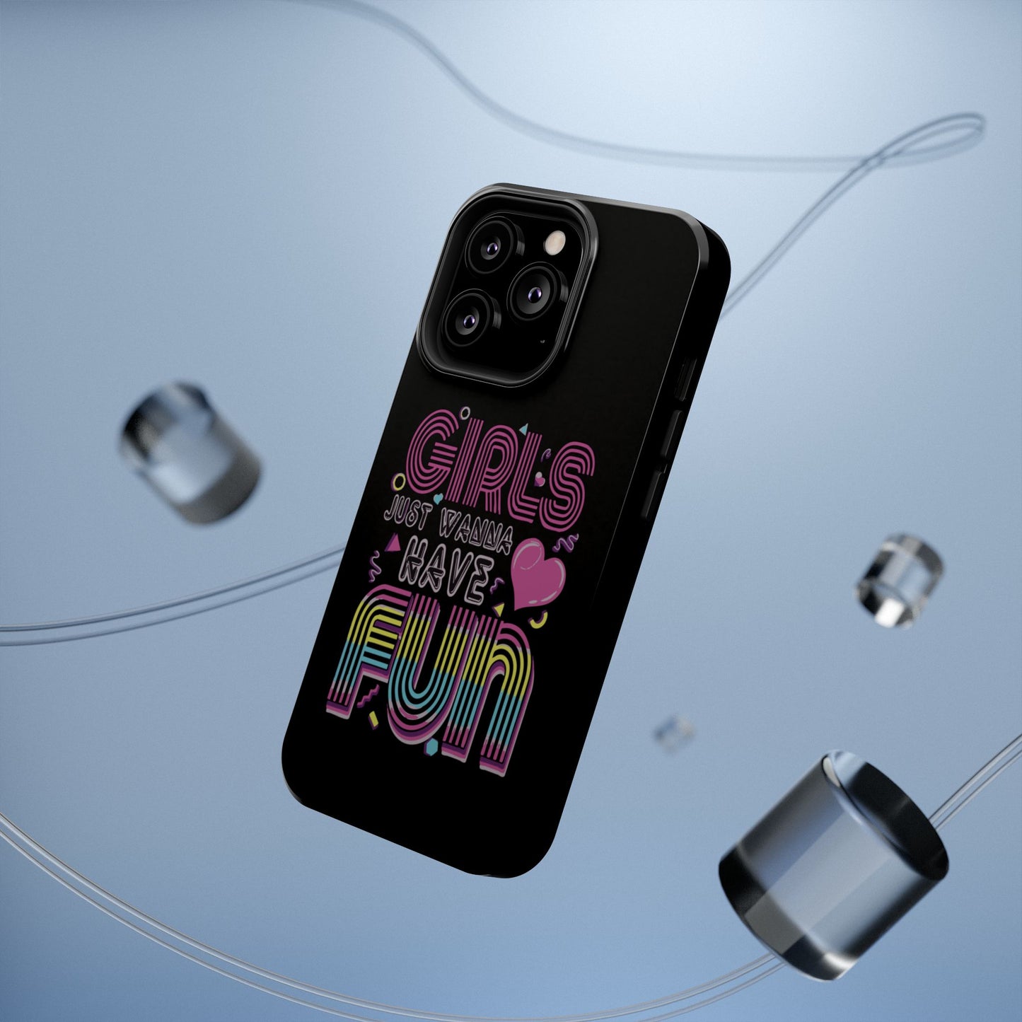 Fun Vibe Phone Case - Girls Just Wanna Have Fun Cell Case, Impact-Resistant Cover, Gift for Teens, Birthday Party Accessory, Trendy Tech