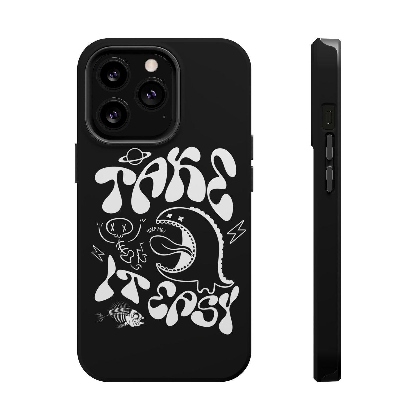 Magnetic Phone Case - Take It Easy Design, Cute Phone Cover, Gift for Him or Her, Trendy Accessories, Unique Tech Gifts