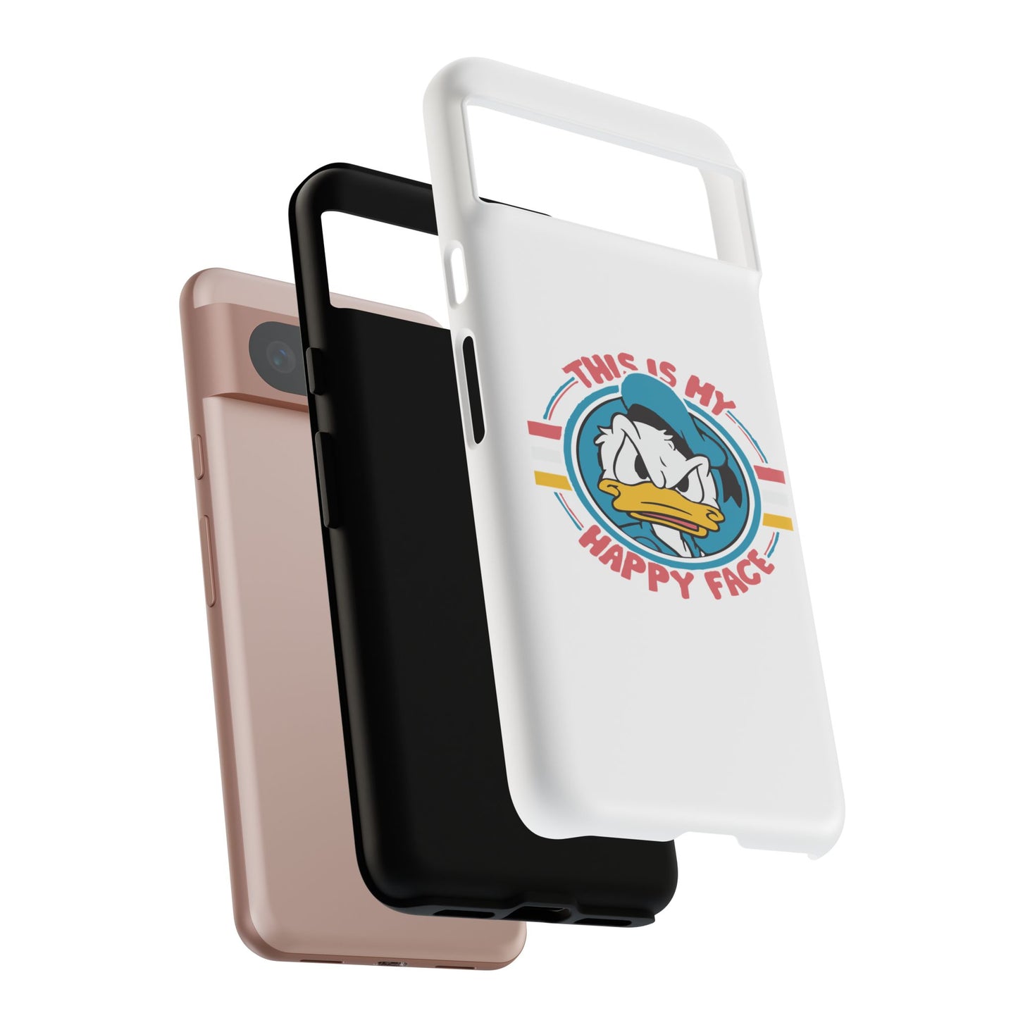 Tough Cases: This is My Happy Face Phone Case, Funny Phone Case, Donald Duck Case, Cute Phone Accessory, Gift for Disney Fans