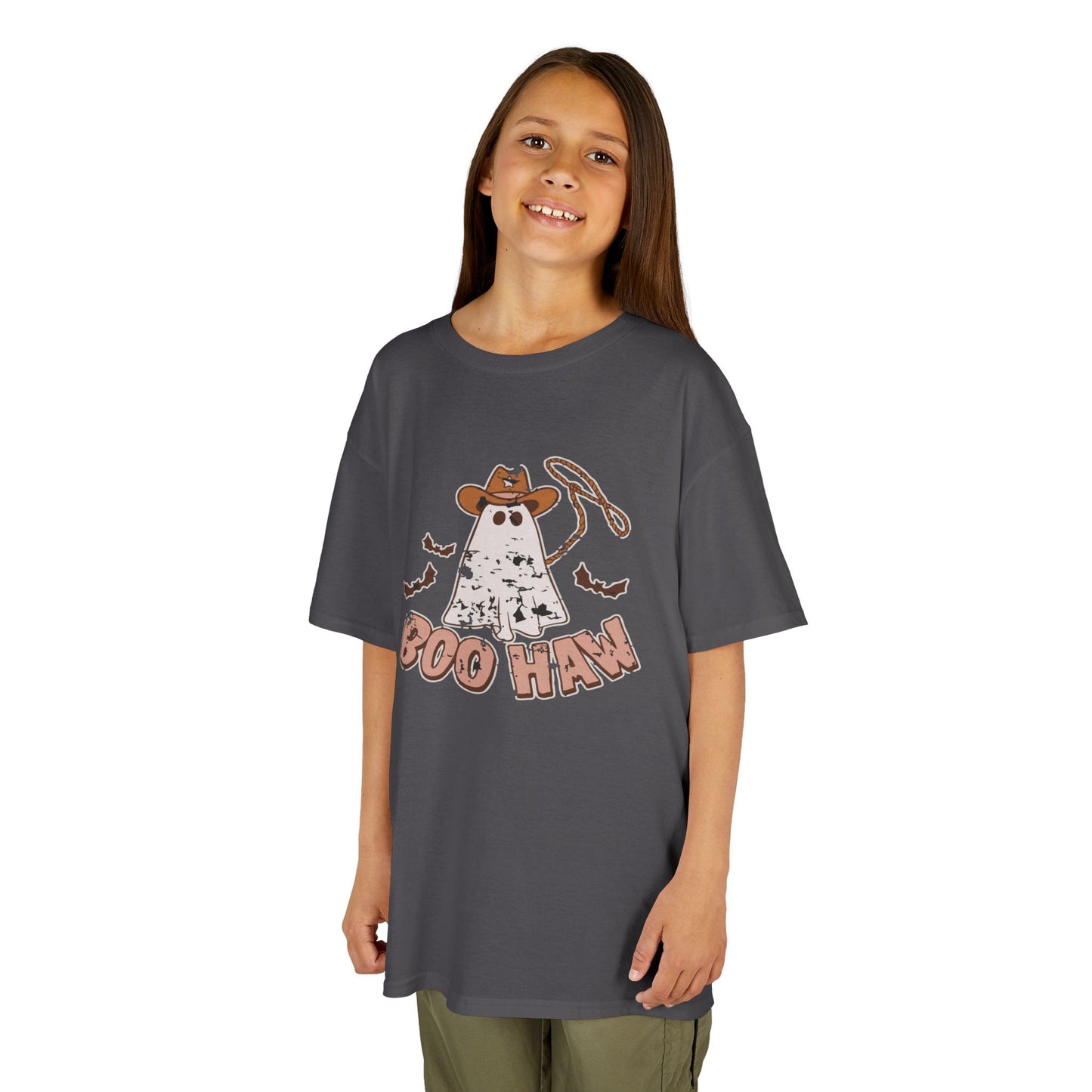 Boo Haunt Kids Tee, Halloween Shirt, Ghost Costume T-Shirt, Fun Kids Apparel, Spooky Party Outfit
