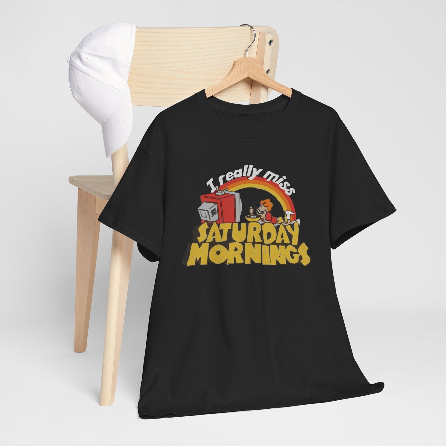 Retro Saturday Mornings Tee, Vintage Cartoon Shirt, Unisex Cotton Tee, Cozy Weekend Vibe, Perfect Gift for Nostalgia Lovers