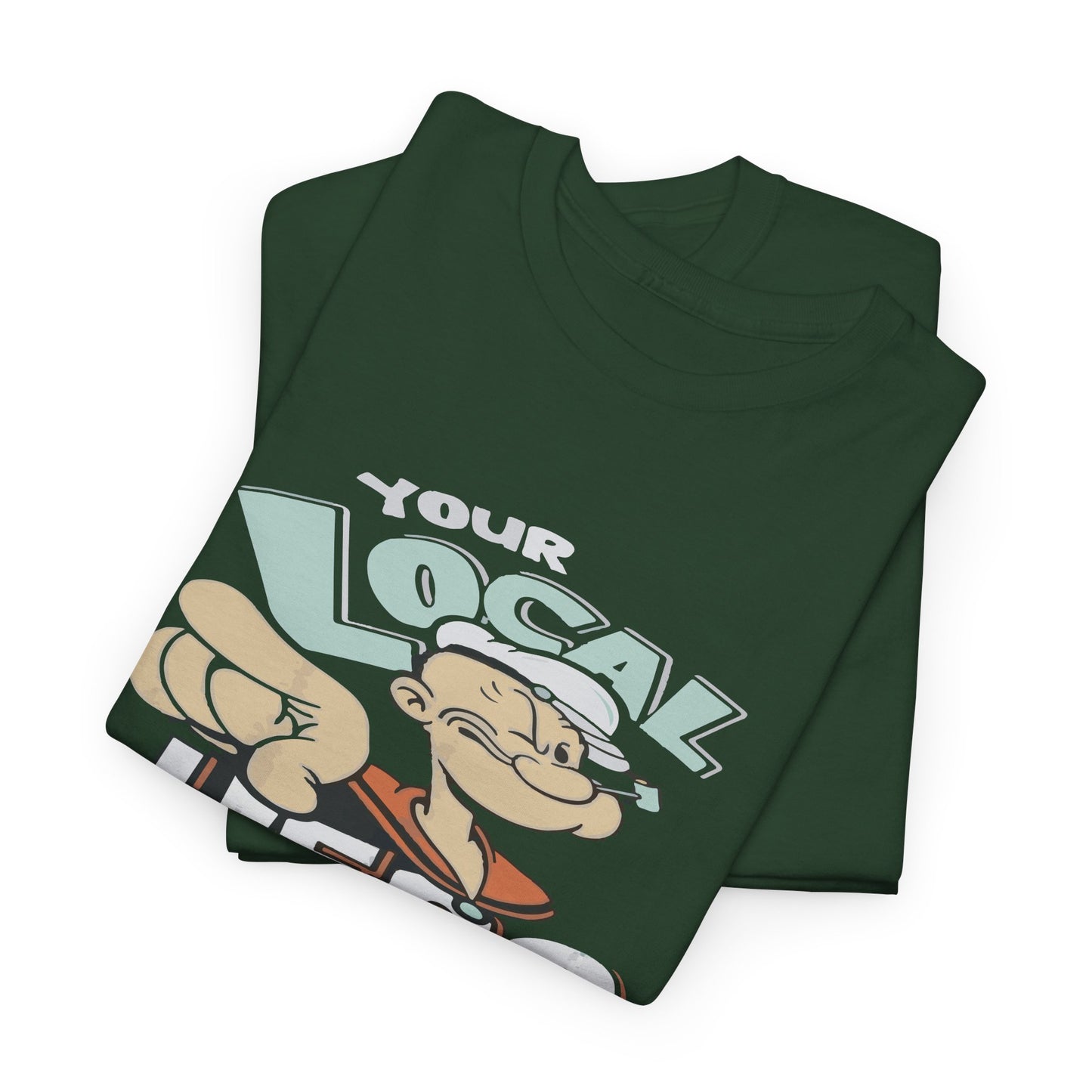Local Hero Unisex Heavy Cotton Tee | Cool Graphic Tee for Everyday Wear, Gift for Friends, Casual Style, Birthday Gift, Gift for Heroes