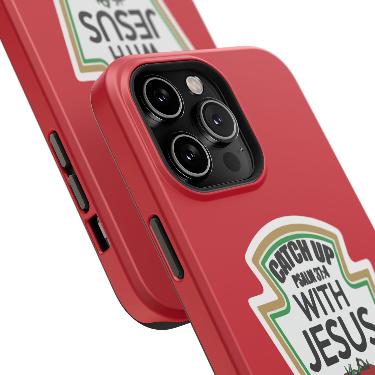 Fun Christian Phone Case, Catch Up with Jesus, Impact-Resistant, Faith-Based Gift, Religious Accessories, Bible Verses