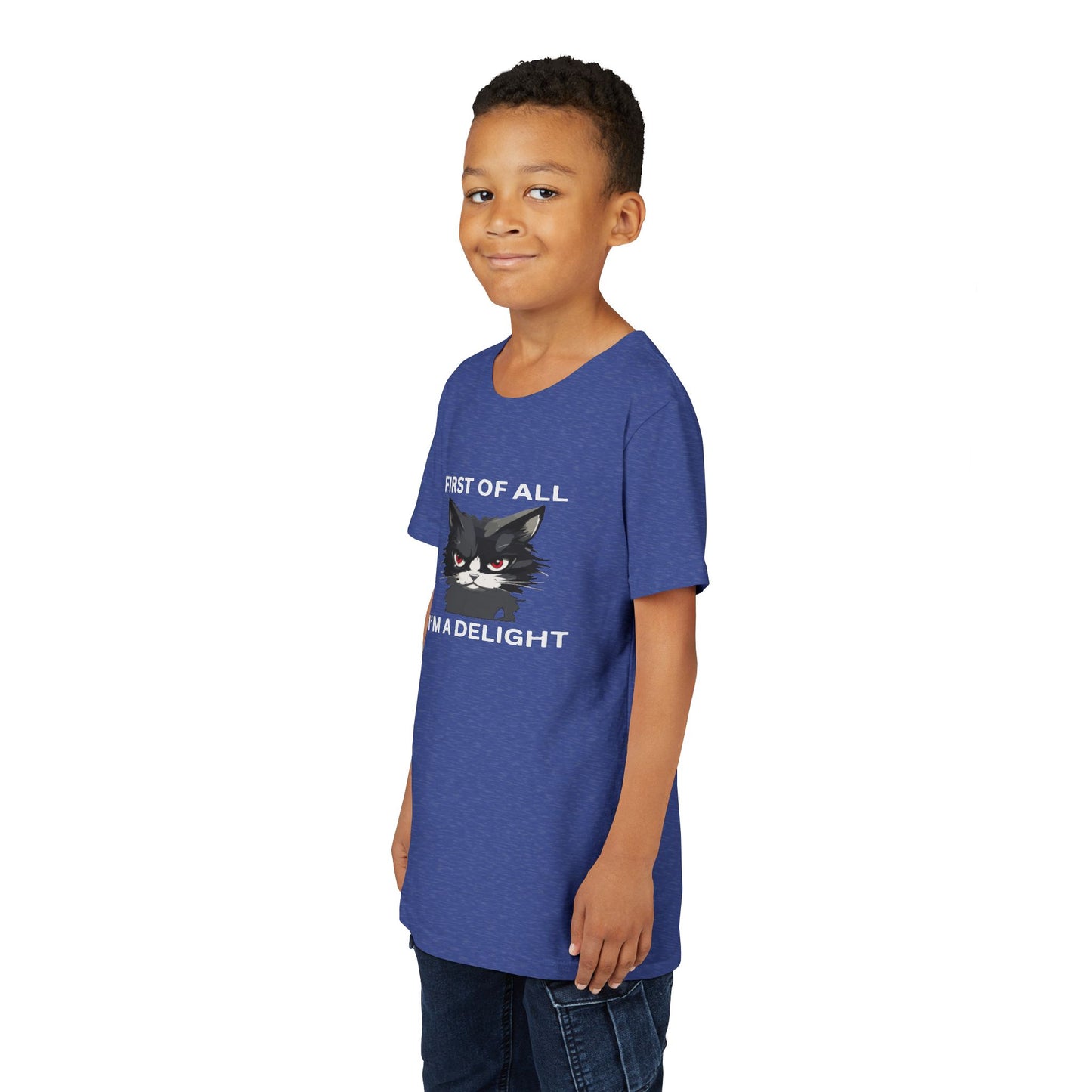 Youth Cat Humor Tee - Perfect for Cat Lovers, Birthday Gifts for Kids, Everyday Wear, Funny Quotes Shirt, Gift for Pet Lovers