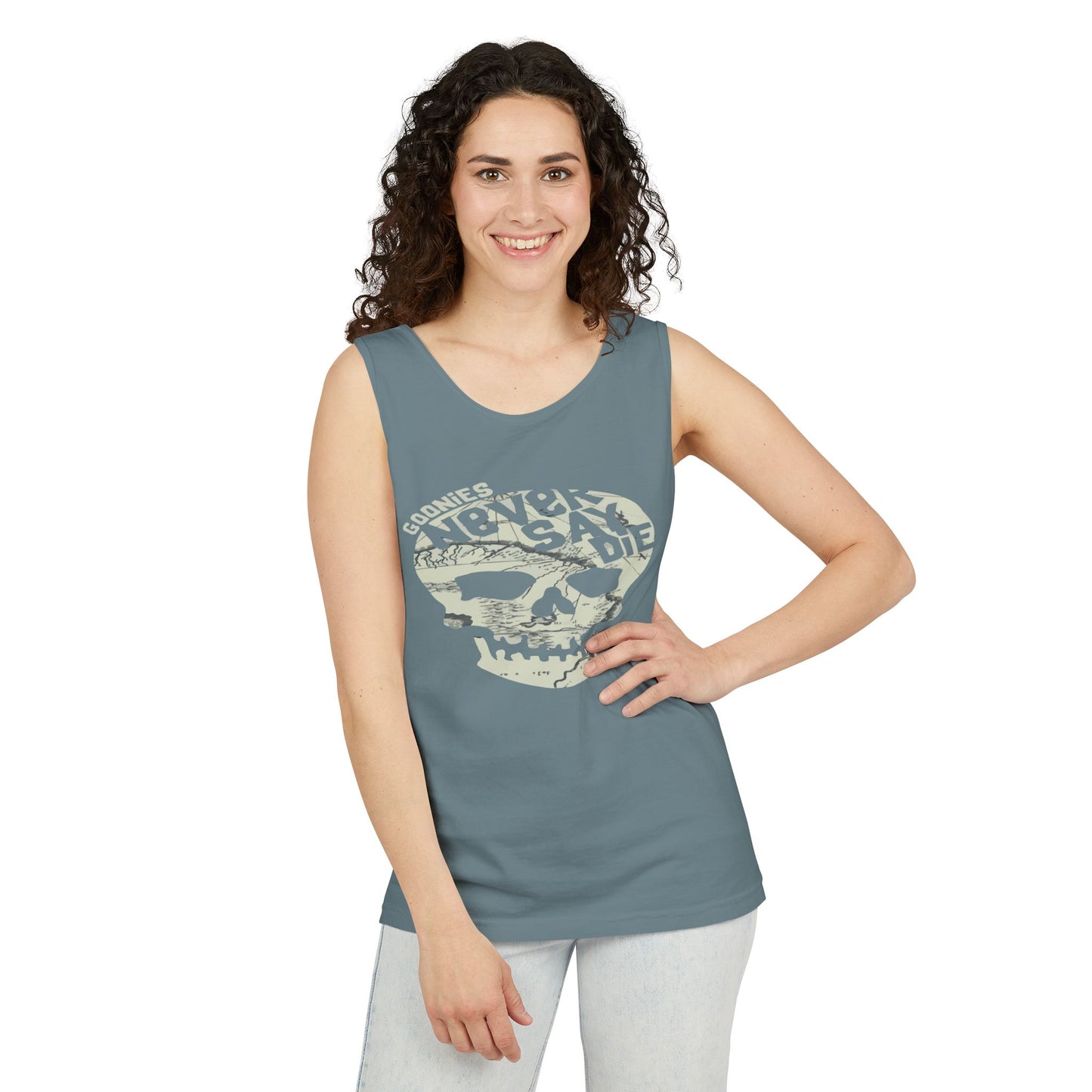 Cool Skull Graphic Tank Top, Unisex Summer Tee, Beachwear, Festival Outfit, Casual Wear, Graphic Apparel