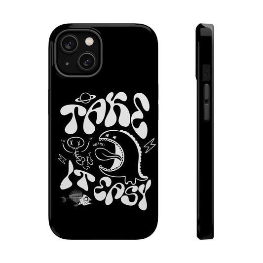 Magnetic Phone Case - Take It Easy Design, Cute Phone Cover, Gift for Him or Her, Trendy Accessories, Unique Tech Gifts