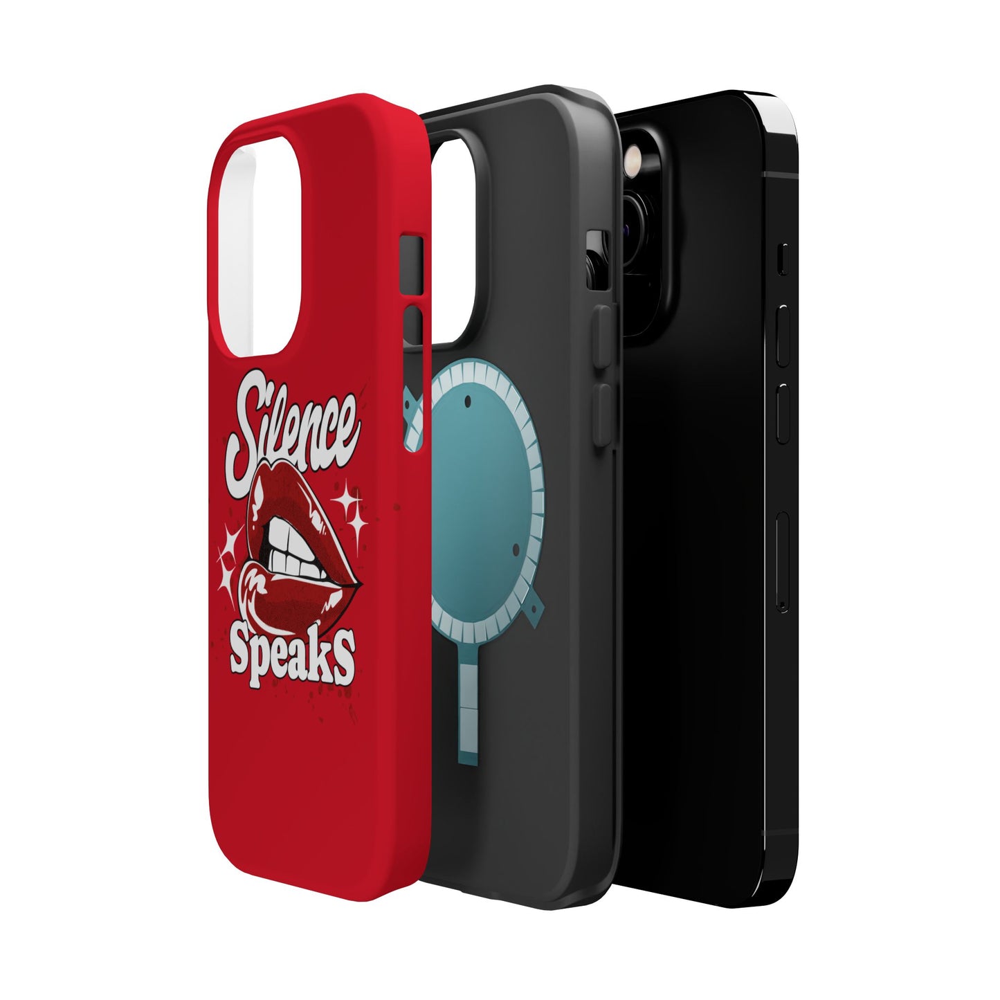 Bold Expression Magnetic Tough Cases, Phone Cover, Gift for Her, Pop Art, Trendy Accessory, Silence Speaks Design