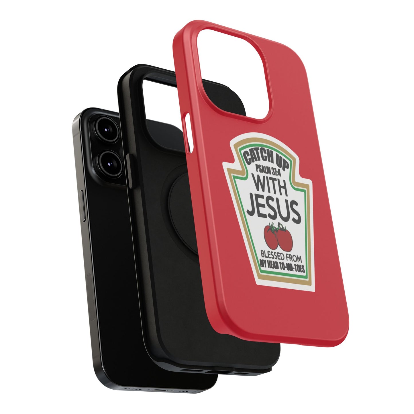 Fun Christian Phone Case, Catch Up with Jesus, Impact-Resistant, Faith-Based Gift, Religious Accessories, Bible Verses