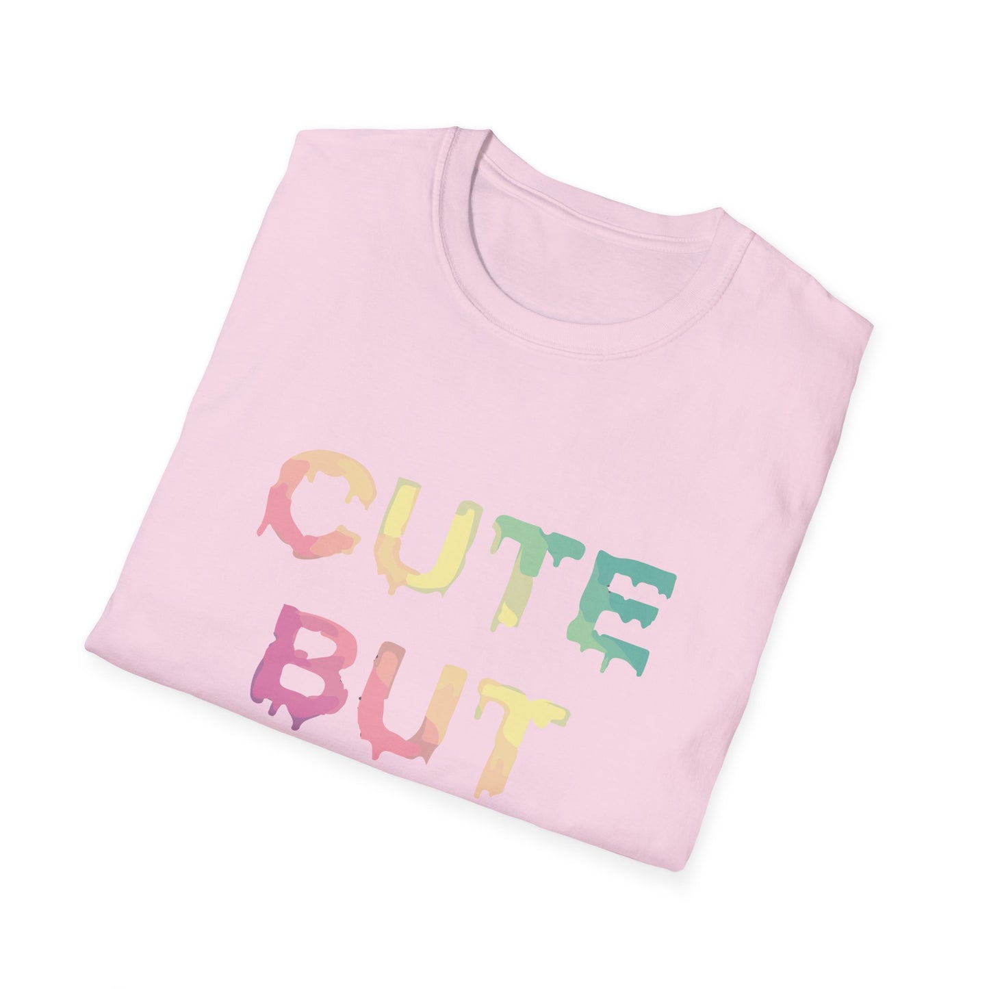 Cute But Psycho Unisex Softstyle T-Shirt, Trendy Graphic Tee, Casual Fashion, Gift for Friends, Everyday Wear, Birthday Present