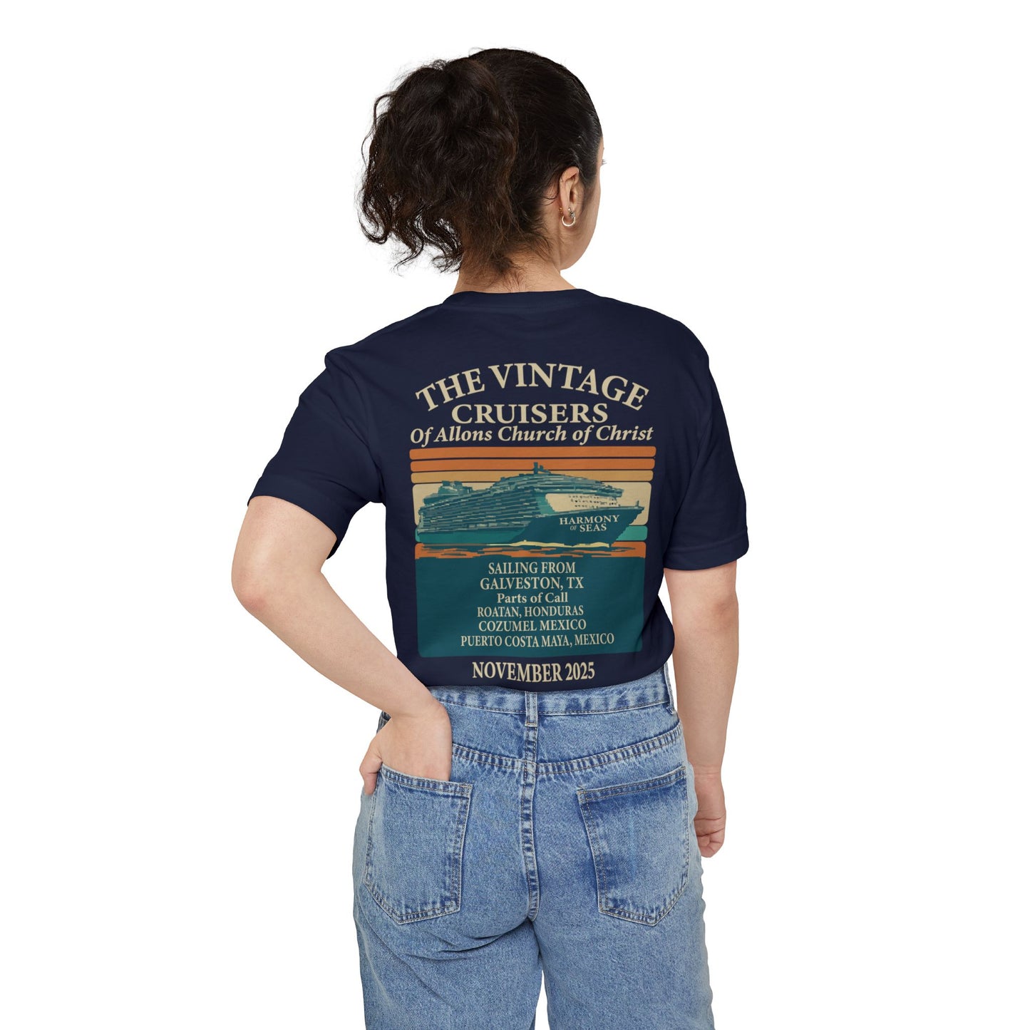 Retro Allons Church of Christ Pocket T-shirt