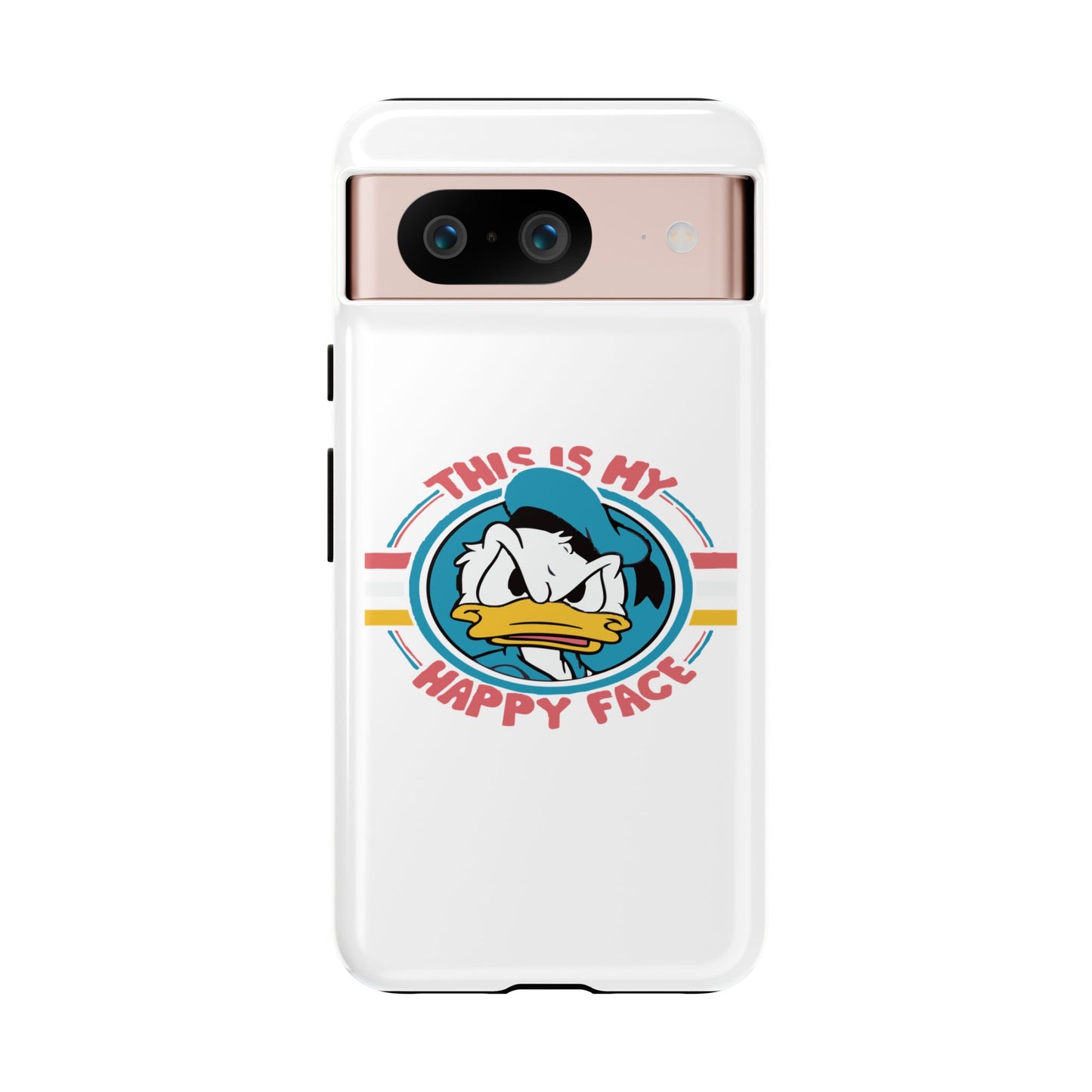 Tough Cases: This is My Happy Face Phone Case, Funny Phone Case, Donald Duck Case, Cute Phone Accessory, Gift for Disney Fans