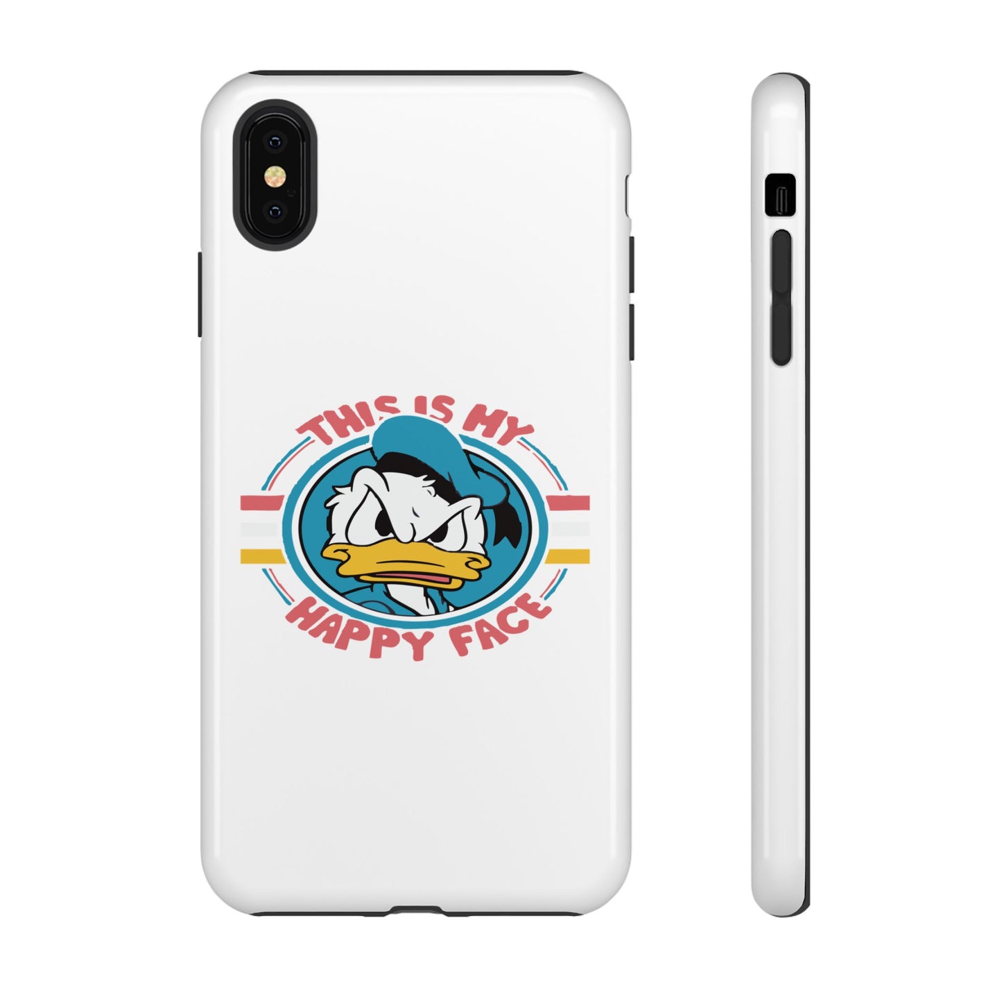 Tough Cases: This is My Happy Face Phone Case, Funny Phone Case, Donald Duck Case, Cute Phone Accessory, Gift for Disney Fans