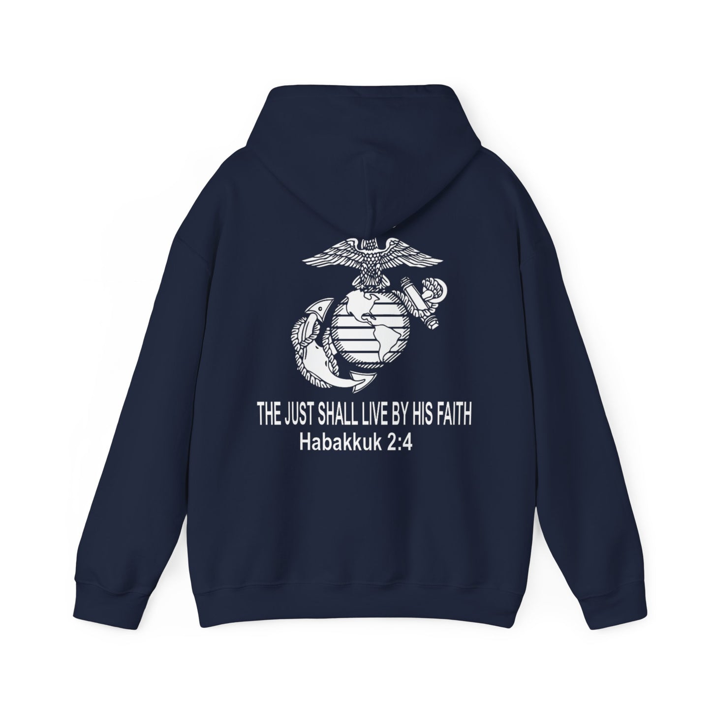 the Just shall Live by Faith Heavy Blend™ Hooded Sweatshirt
