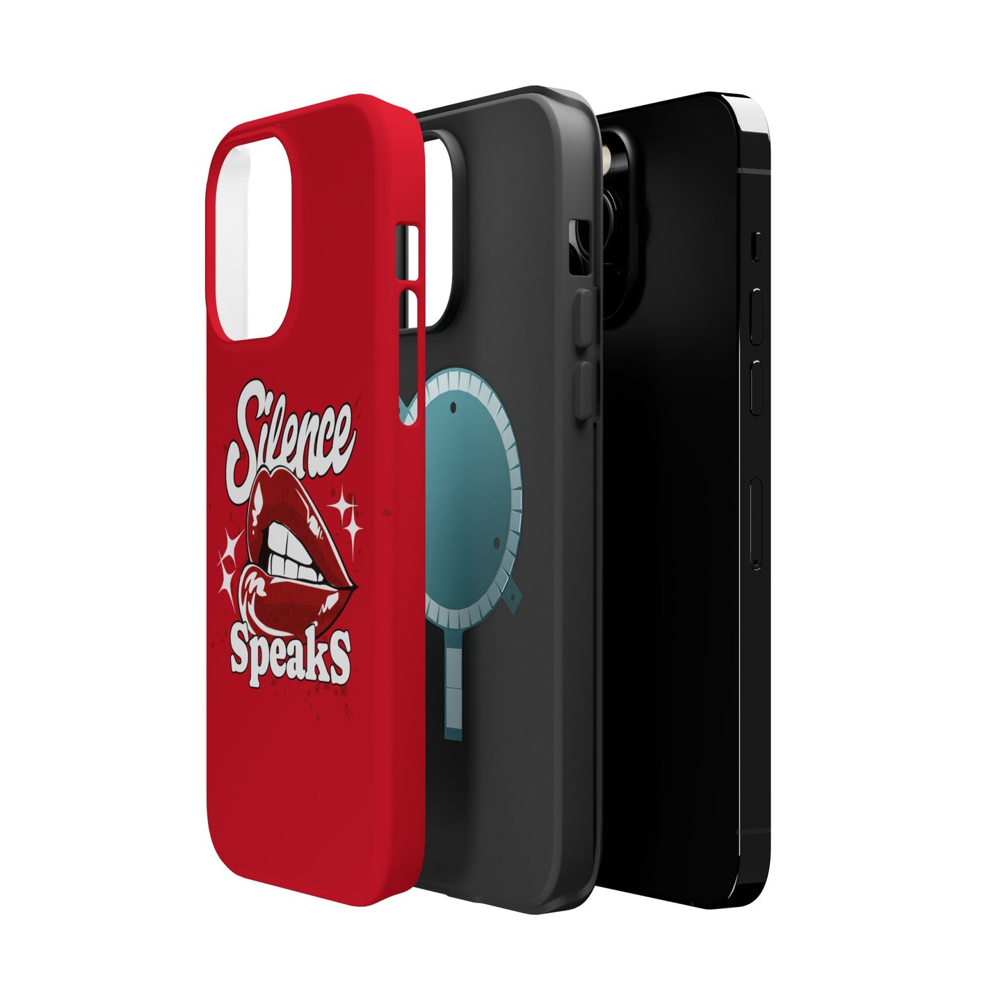 Bold Expression Magnetic Tough Cases, Phone Cover, Gift for Her, Pop Art, Trendy Accessory, Silence Speaks Design