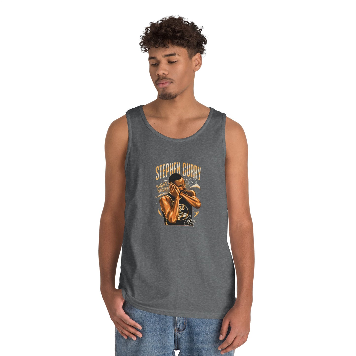 Unisex Heavy Cotton Tank Top - Stephen Curry Fan Apparel, Perfect for Sports Events, Summer Wear, Comfortable Activewear