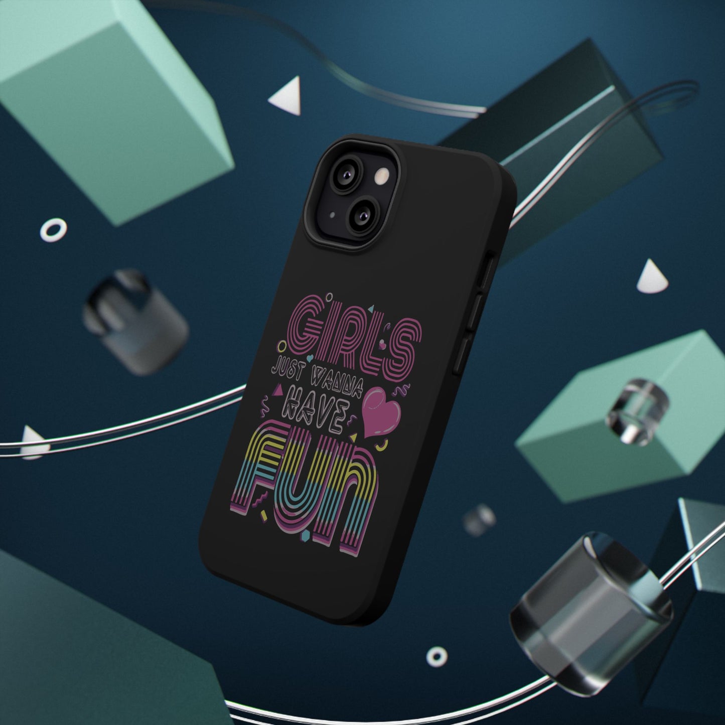 Fun Vibe Phone Case - Girls Just Wanna Have Fun Cell Case, Impact-Resistant Cover, Gift for Teens, Birthday Party Accessory, Trendy Tech