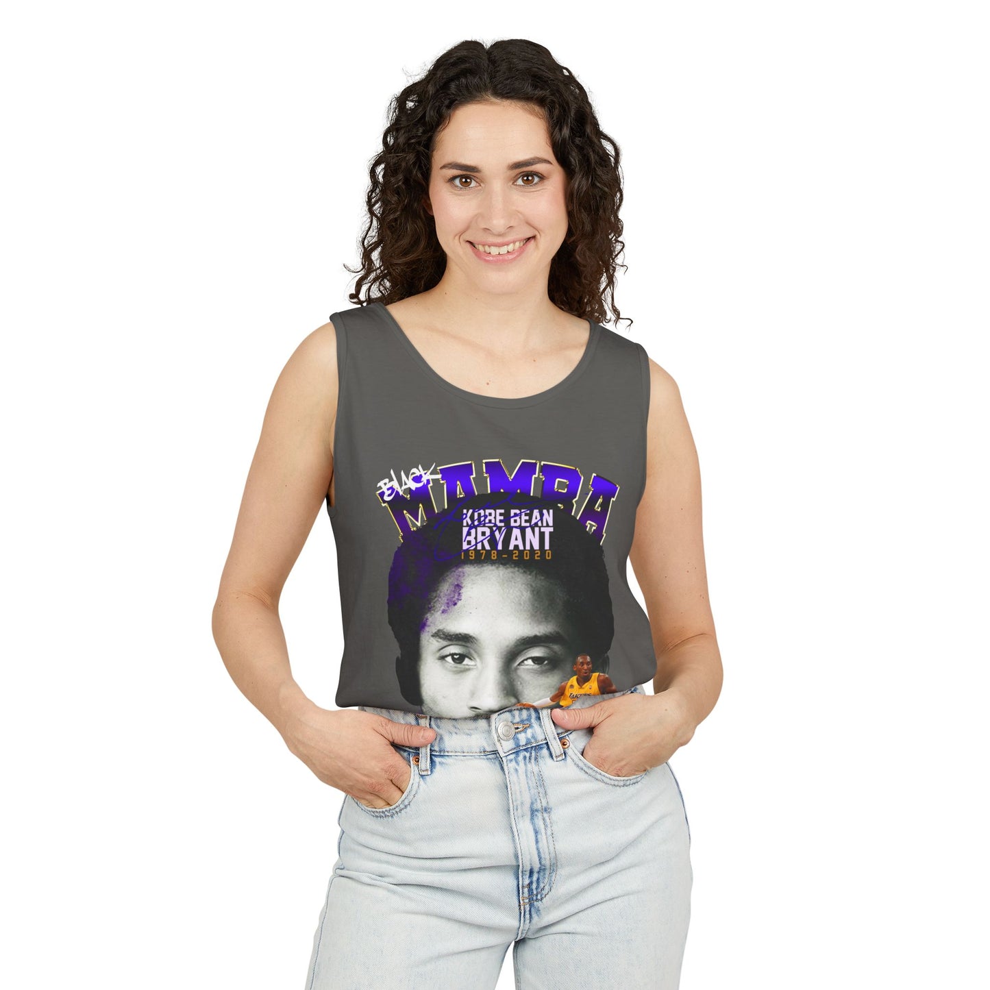 Kobe Bryant Tribute Tank Top, Unisex Basketball Apparel, Gift for Sports Fans, Summer Casual Wear, Mamba Mentality Fashion