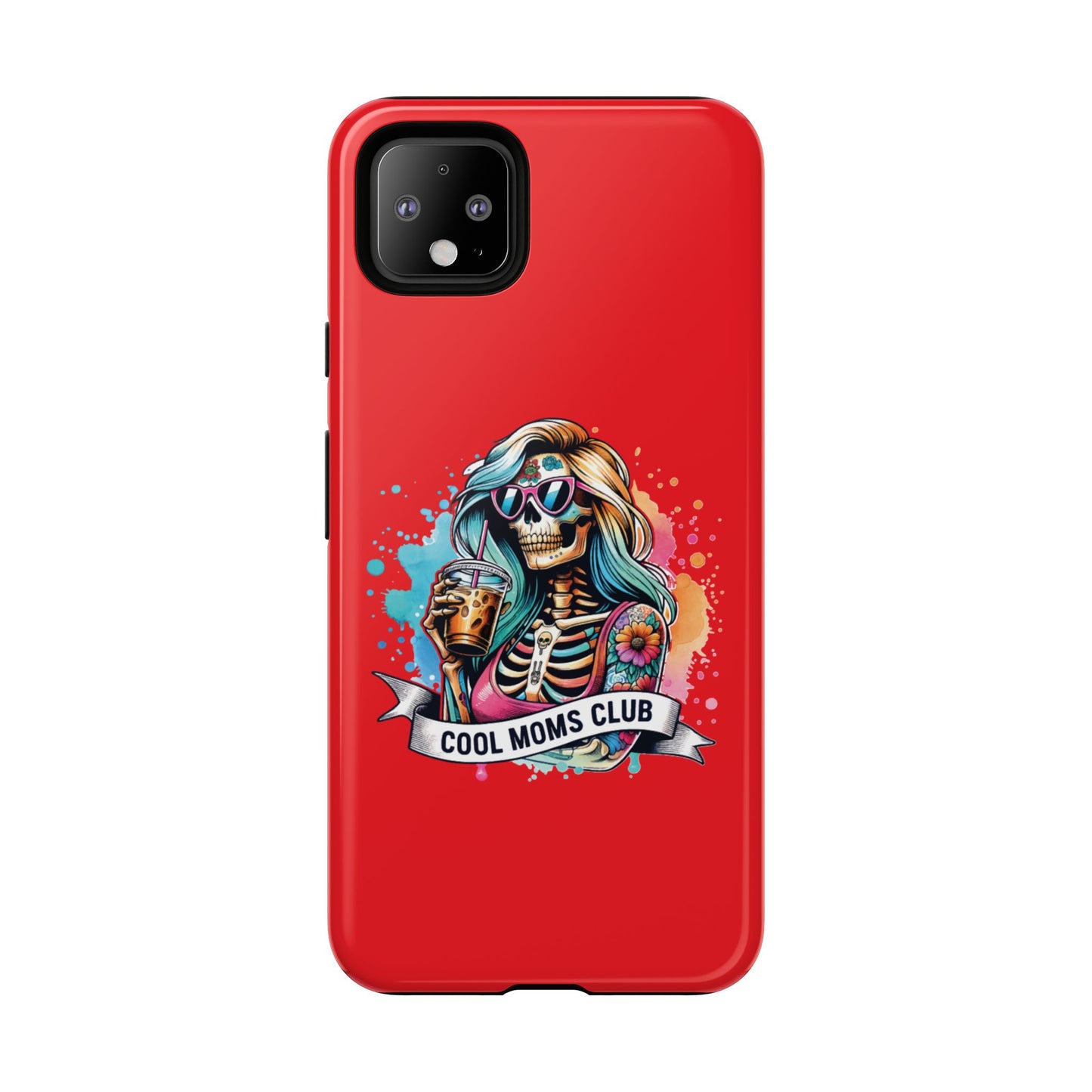 Cool Moms Club Phone Case - Tough Cases, Funky Phone Cover, Gift for Moms, Skeleton Design, Trendy Tech Accessories