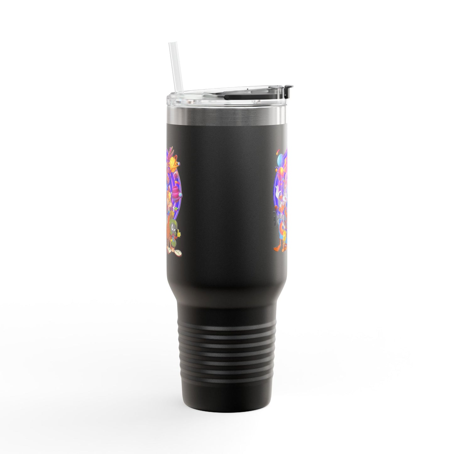 Colorful Insulated Travel Mug, 40oz - Fun for Road Trips, Tailgating, Hot Summer Days, Gift for Friends, Family, or Kids