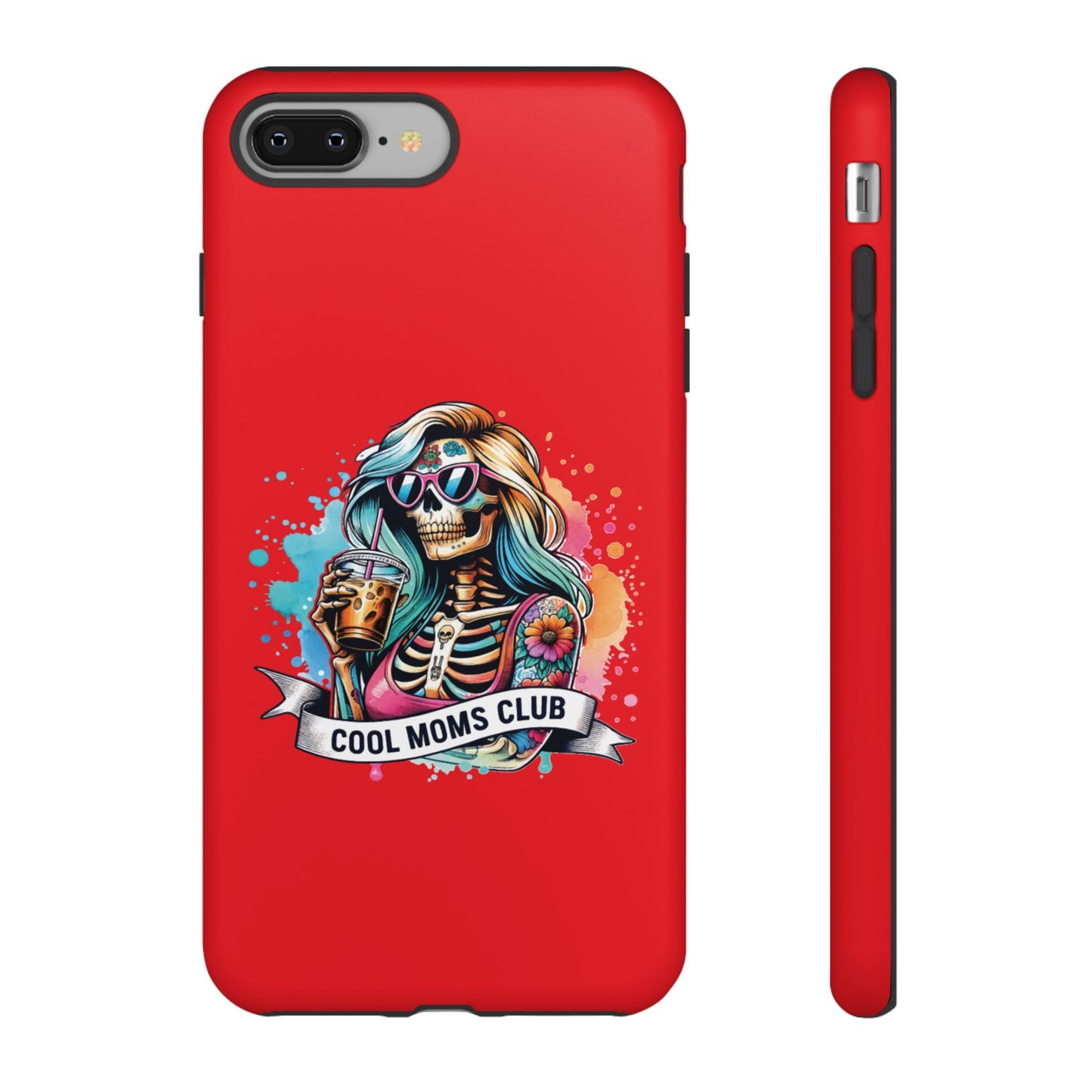 Cool Moms Club Phone Case - Tough Cases, Funky Phone Cover, Gift for Moms, Skeleton Design, Trendy Tech Accessories