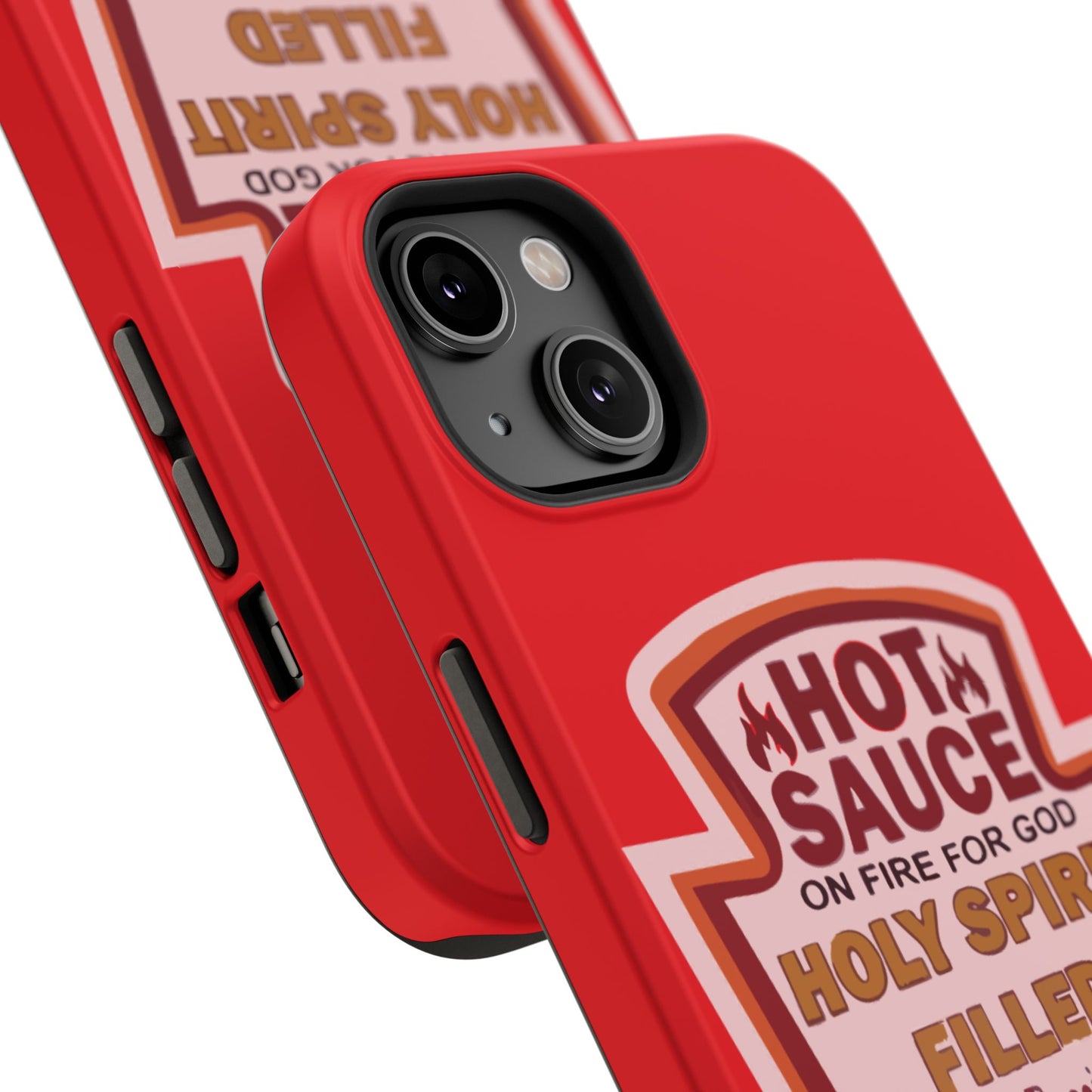 Holy Spirit Hot Sauce Phone Cases - Impact-Resistant, Christian Gift, Spiritual Reminder, Unique Design, Faith-Based Accessory