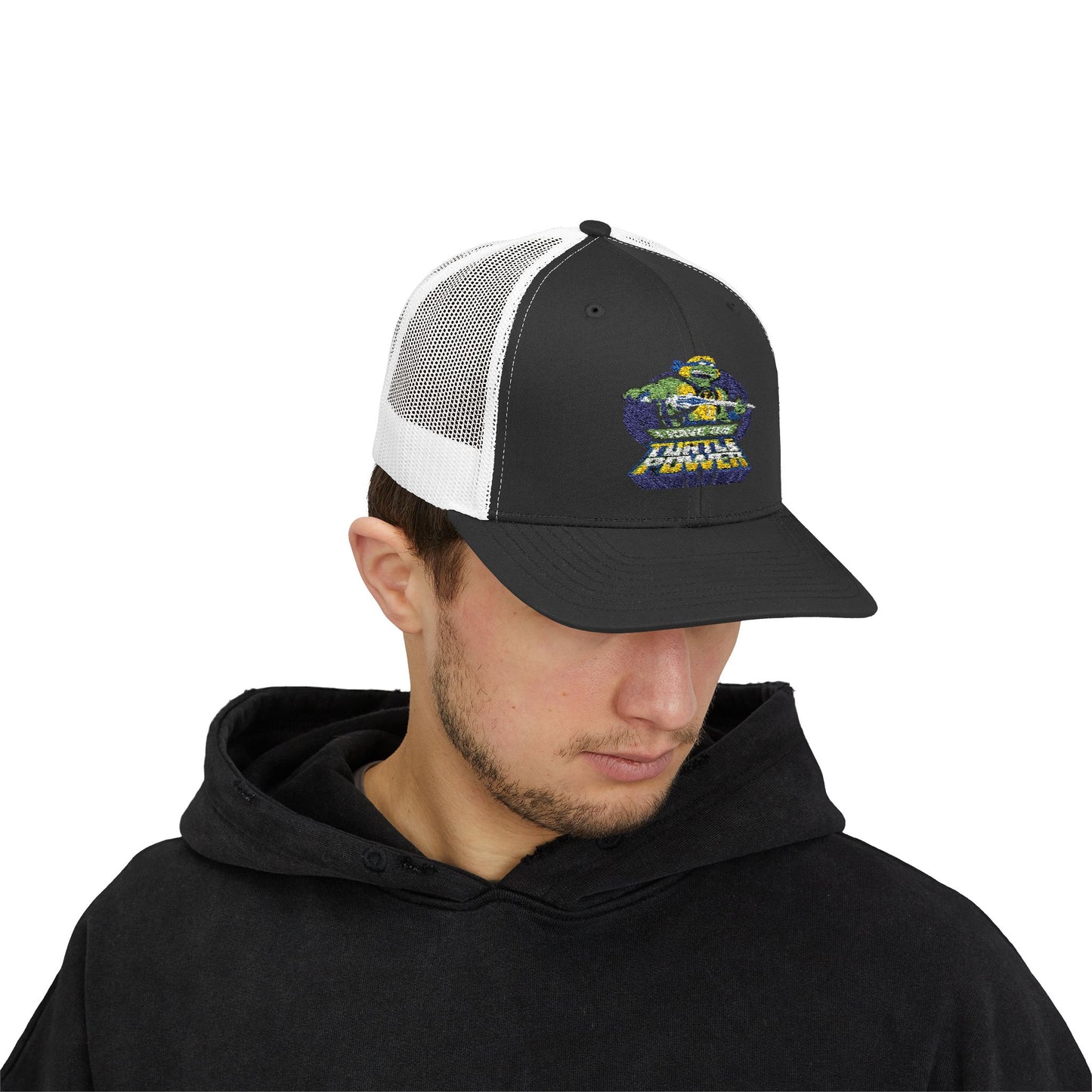 Retro Ninja Turtle Snapback Trucker Cap - Fun & Stylish Kids' Accessory