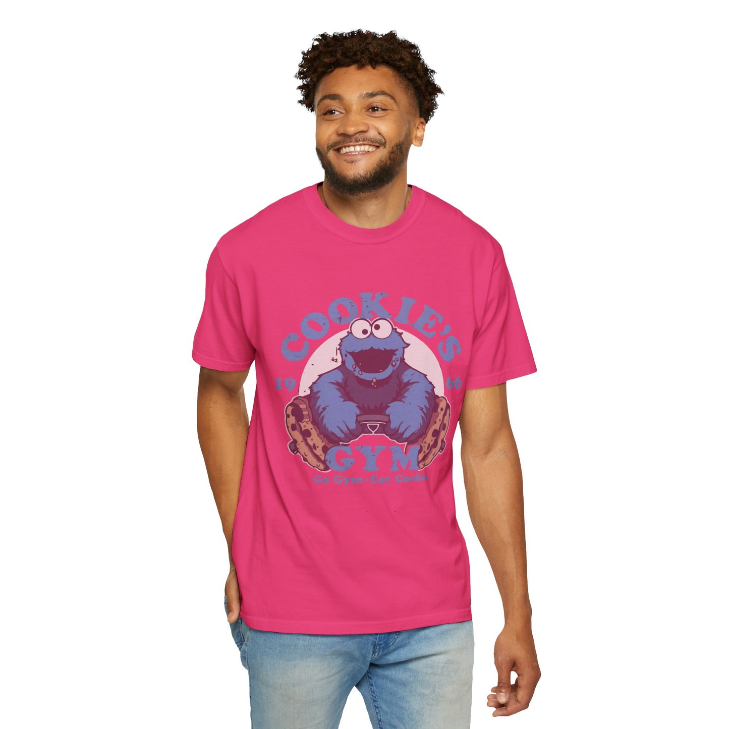 Cookie Monster Inspired Unisex T-Shirt, Fun Gift for Gamers, Casual Wear, Birthday Gift, Kitchen & Gym Motivation