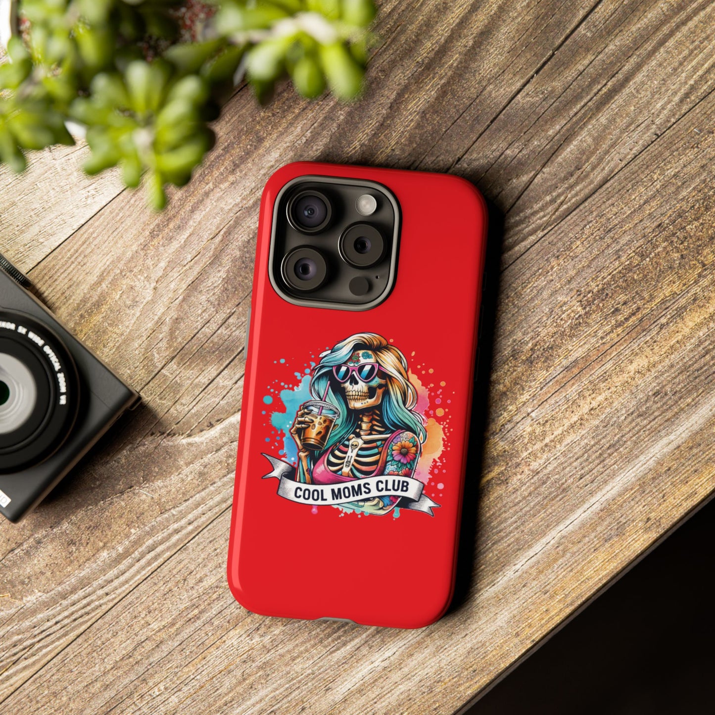 Cool Moms Club Phone Case - Tough Cases, Funky Phone Cover, Gift for Moms, Skeleton Design, Trendy Tech Accessories