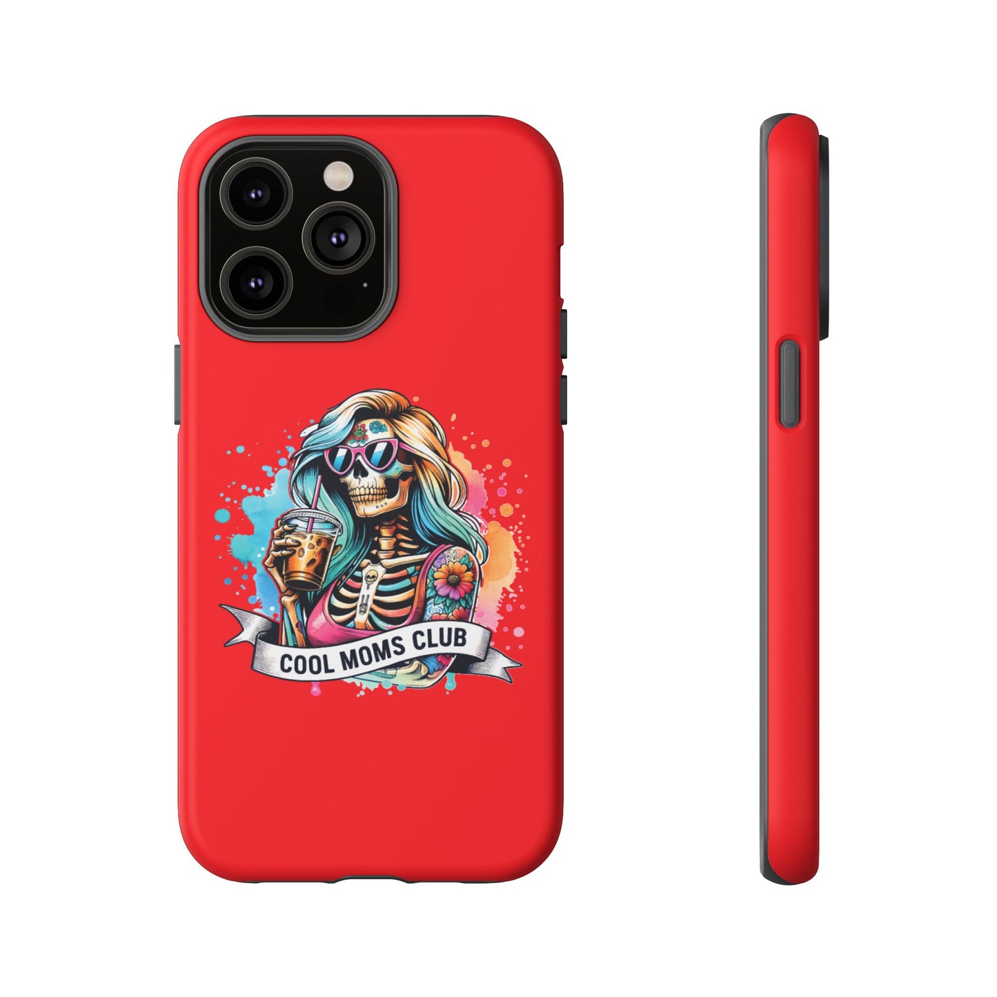 Cool Moms Club Phone Case - Tough Cases, Funky Phone Cover, Gift for Moms, Skeleton Design, Trendy Tech Accessories