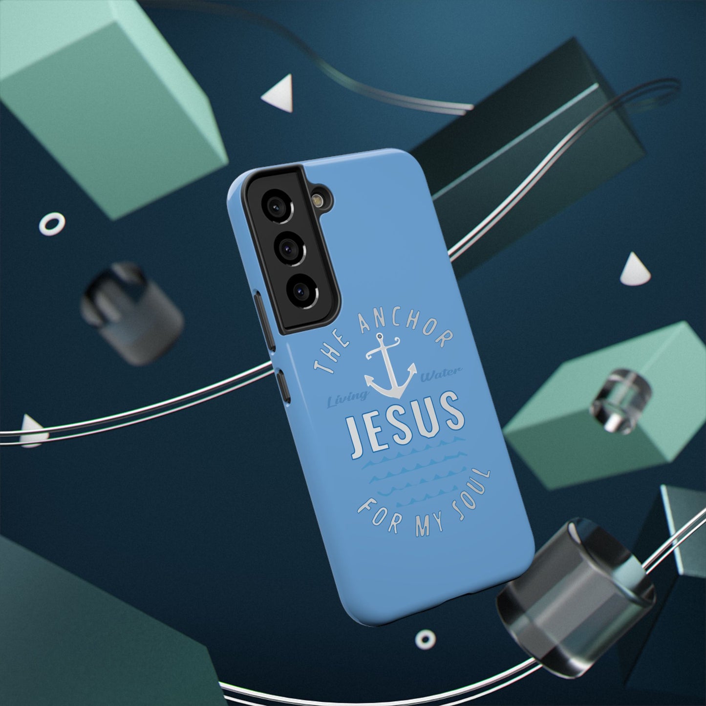 Jesus Anchor Phone Case, Christian Tech Accessories, Inspirational Gifts, Unique Phone Covers, Faith-Based Decor