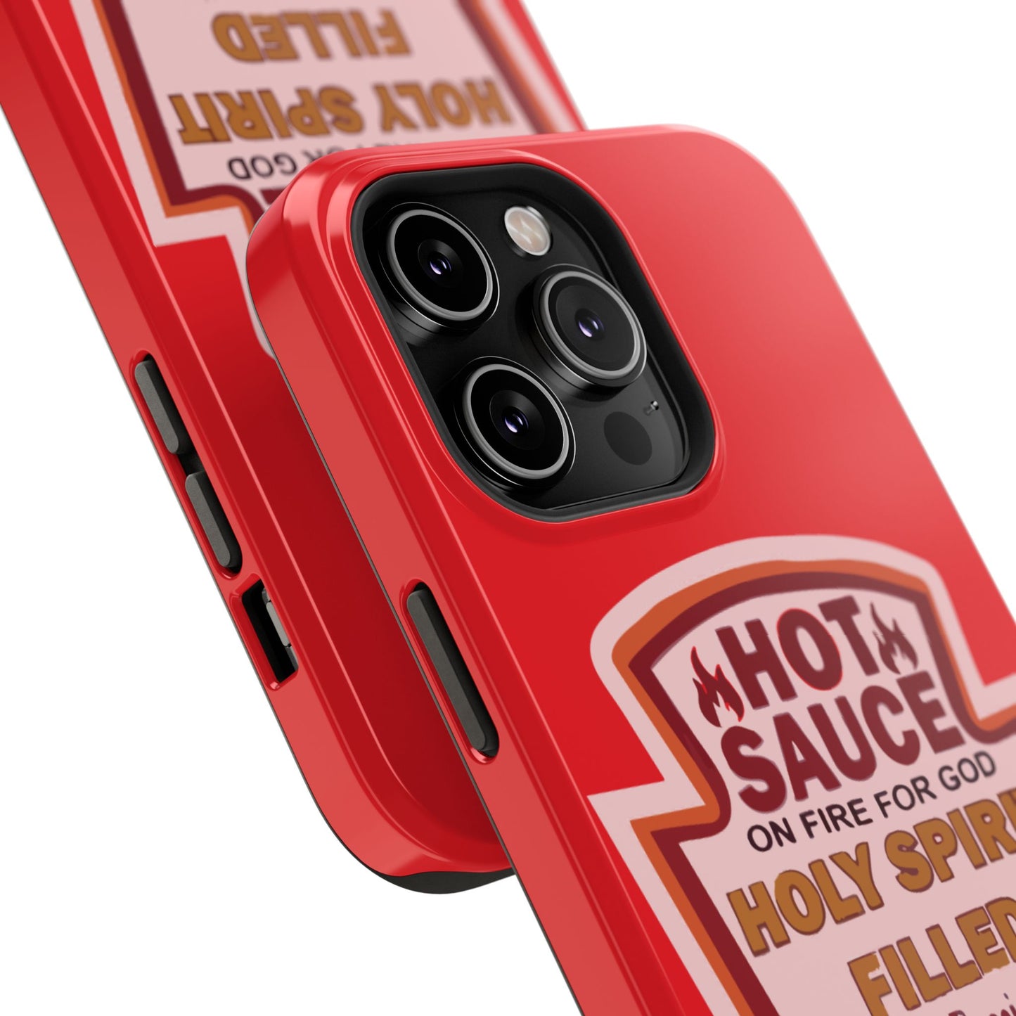 Holy Spirit Hot Sauce Phone Cases - Impact-Resistant, Christian Gift, Spiritual Reminder, Unique Design, Faith-Based Accessory