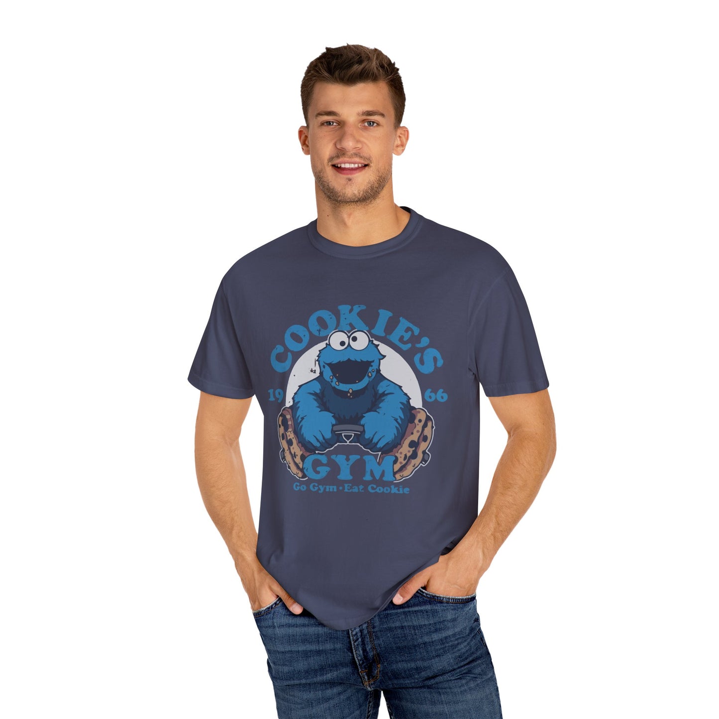 Cookie Monster Inspired Unisex T-Shirt, Fun Gift for Gamers, Casual Wear, Birthday Gift, Kitchen & Gym Motivation