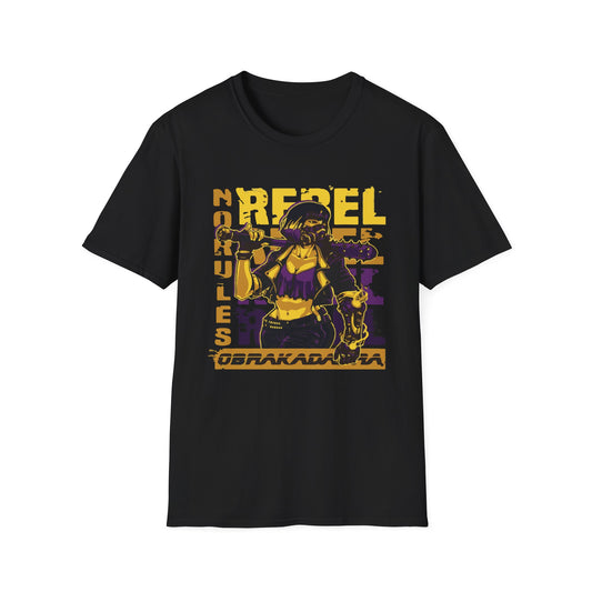 Rebel Spirit Unisex Softstyle T-Shirt - Trendy Graphic Tee for Gamers, Gifts for Birthdays, Casual Wear, Nerd Culture, Streetwear