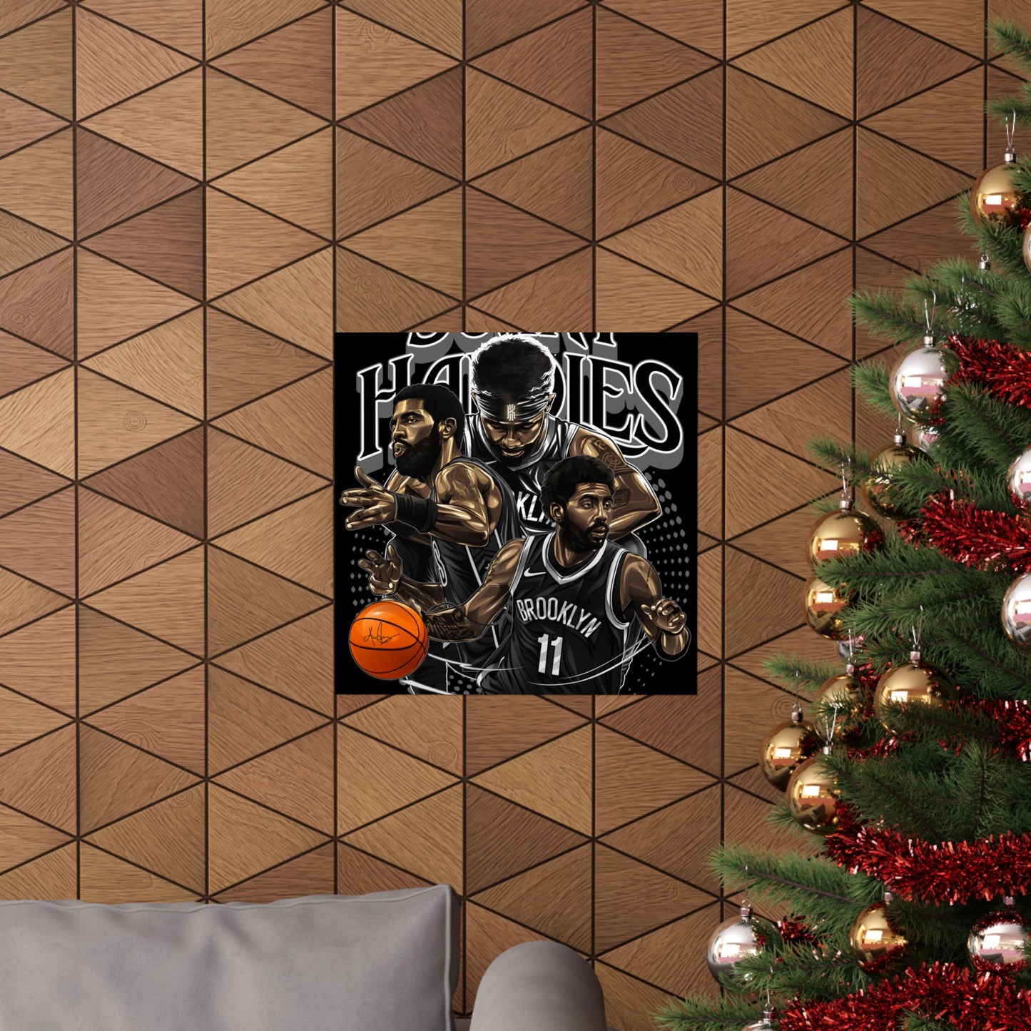 Basketball Wall Art Poster, Scary Hardies, Matte Vertical Print, Sports Decor, Gift for Fans, Home & Office Decoration