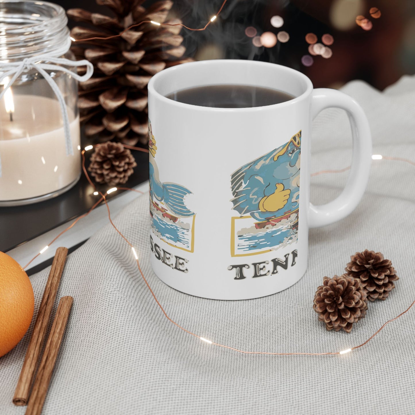 Vintage Tennessee Ceramic Mug, Retro Mug, Tennessee Gifts, Coffee Cup, Souvenir Drinkware, Gift for Travelers