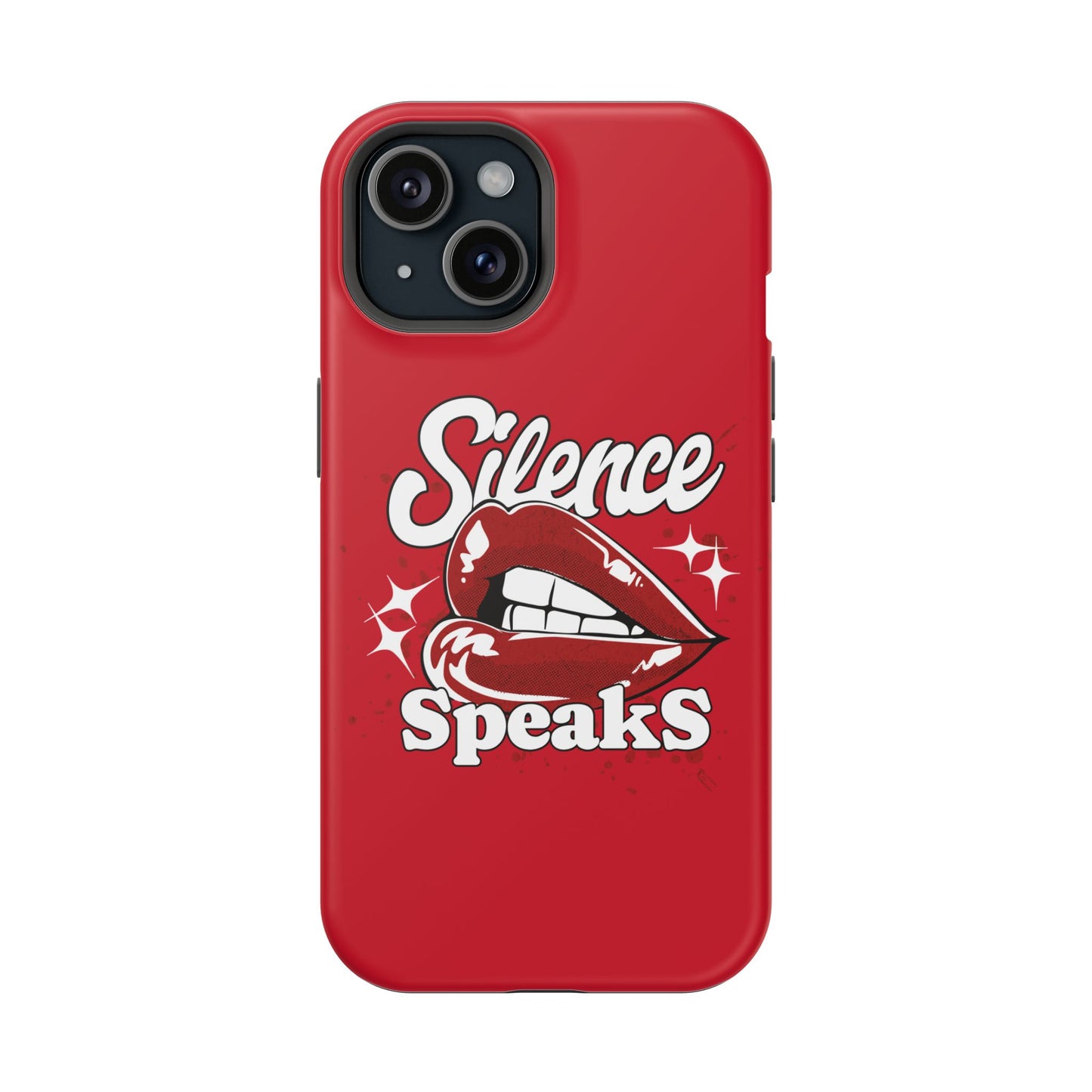 Bold Expression Magnetic Tough Cases, Phone Cover, Gift for Her, Pop Art, Trendy Accessory, Silence Speaks Design