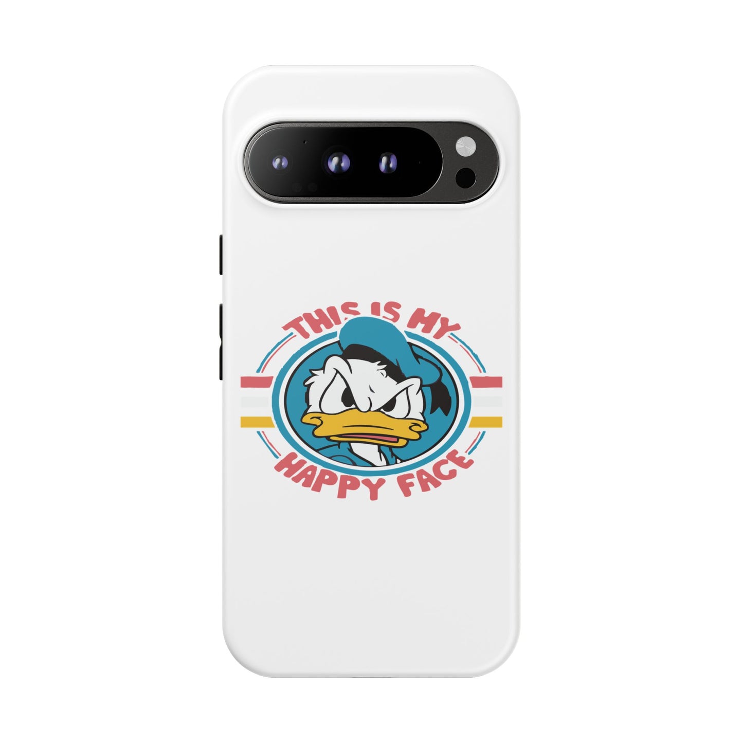 Tough Cases: This is My Happy Face Phone Case, Funny Phone Case, Donald Duck Case, Cute Phone Accessory, Gift for Disney Fans