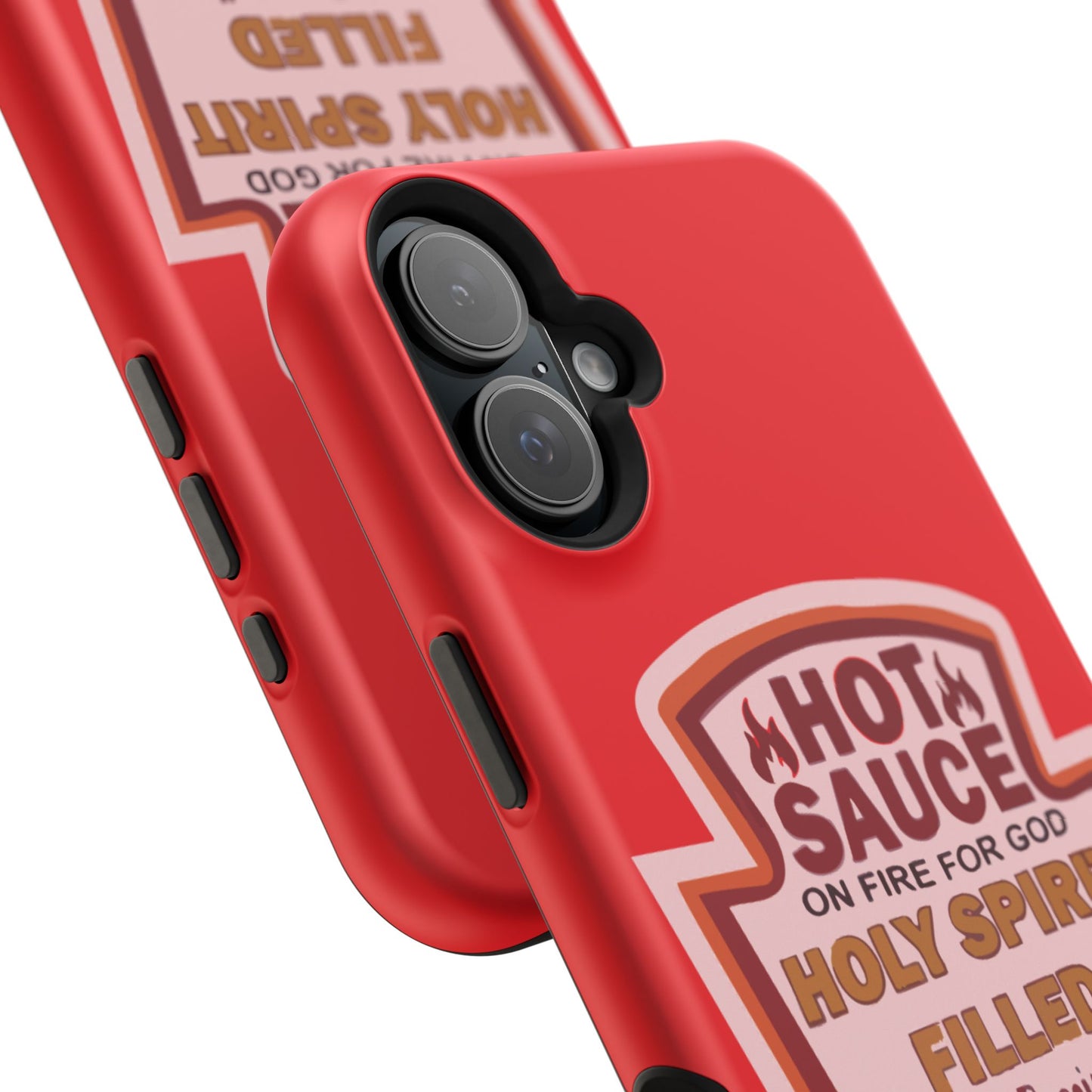 Holy Spirit Hot Sauce Phone Cases - Impact-Resistant, Christian Gift, Spiritual Reminder, Unique Design, Faith-Based Accessory
