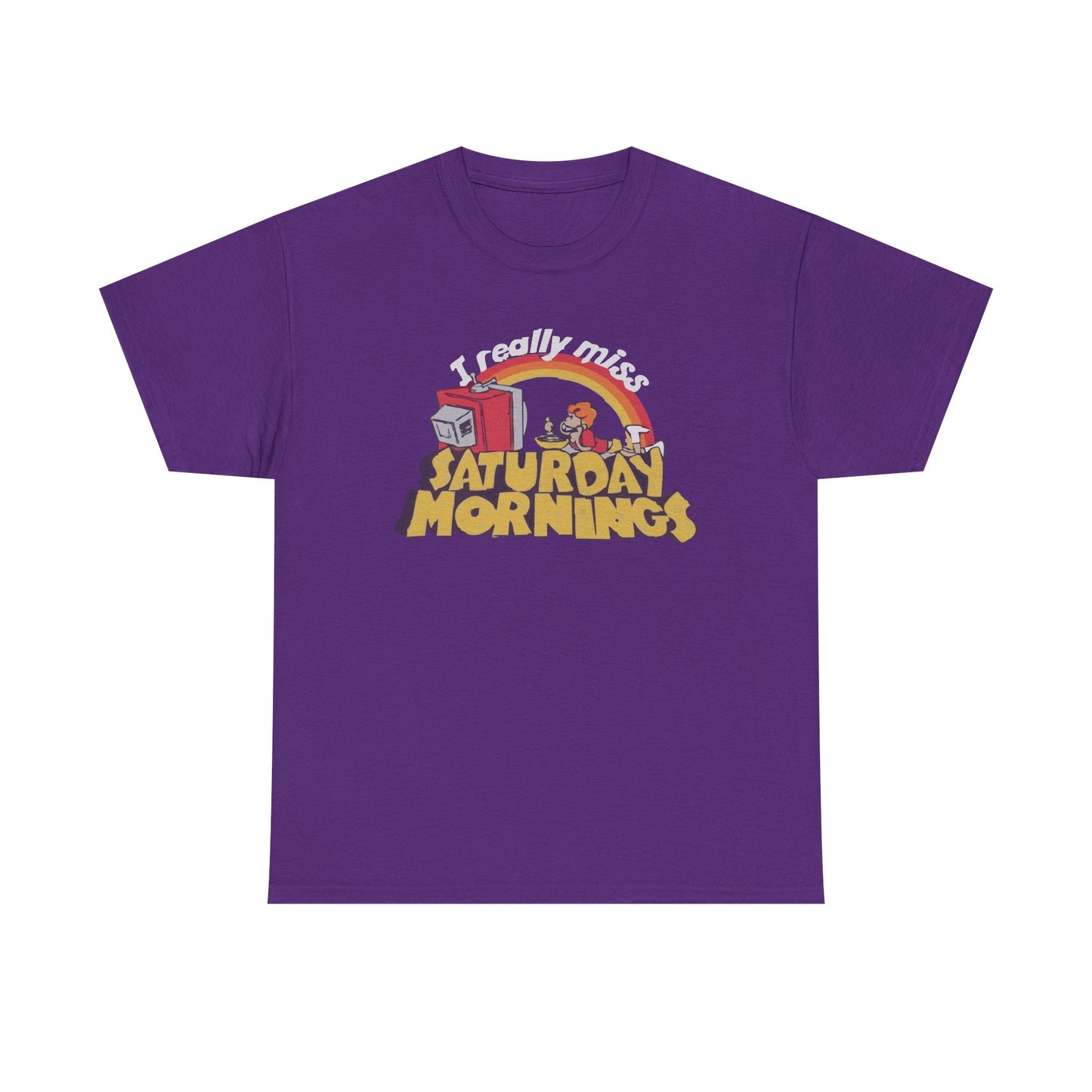 Retro Saturday Mornings Tee, Vintage Cartoon Shirt, Unisex Cotton Tee, Cozy Weekend Vibe, Perfect Gift for Nostalgia Lovers