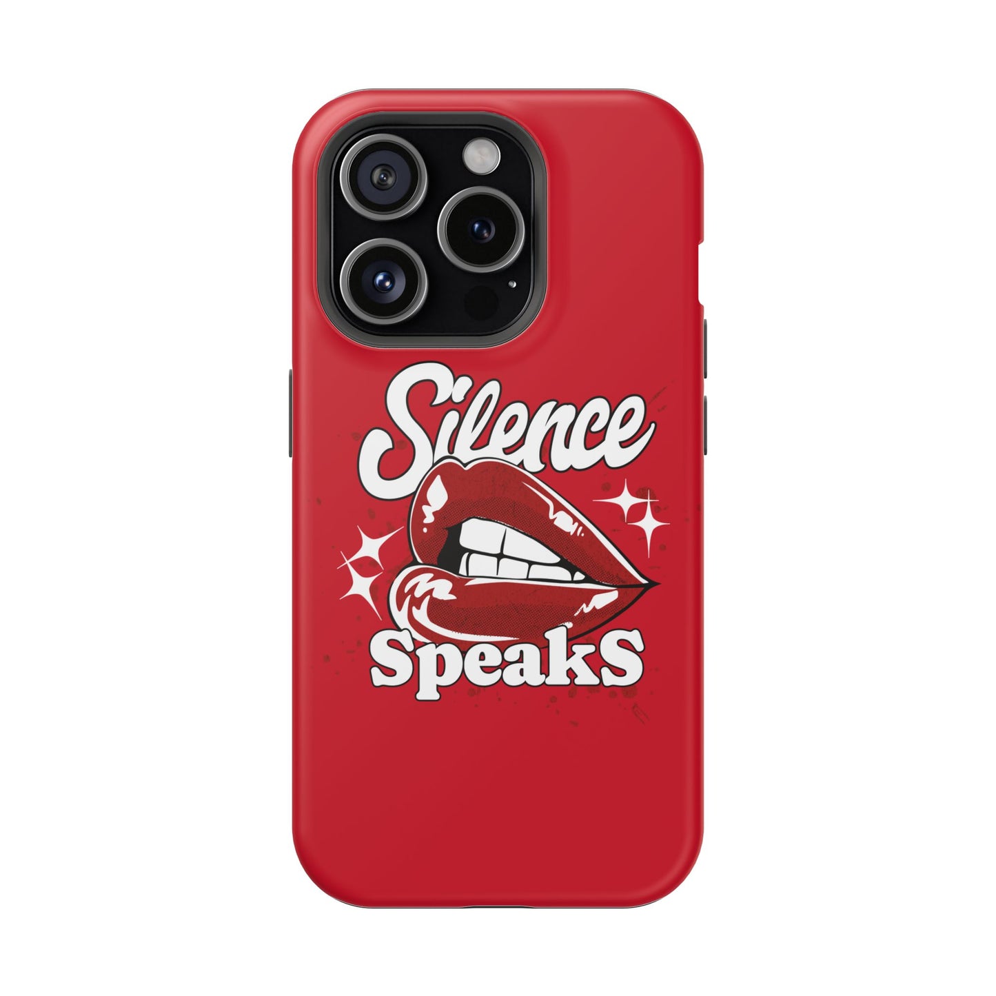 Bold Expression Magnetic Tough Cases, Phone Cover, Gift for Her, Pop Art, Trendy Accessory, Silence Speaks Design